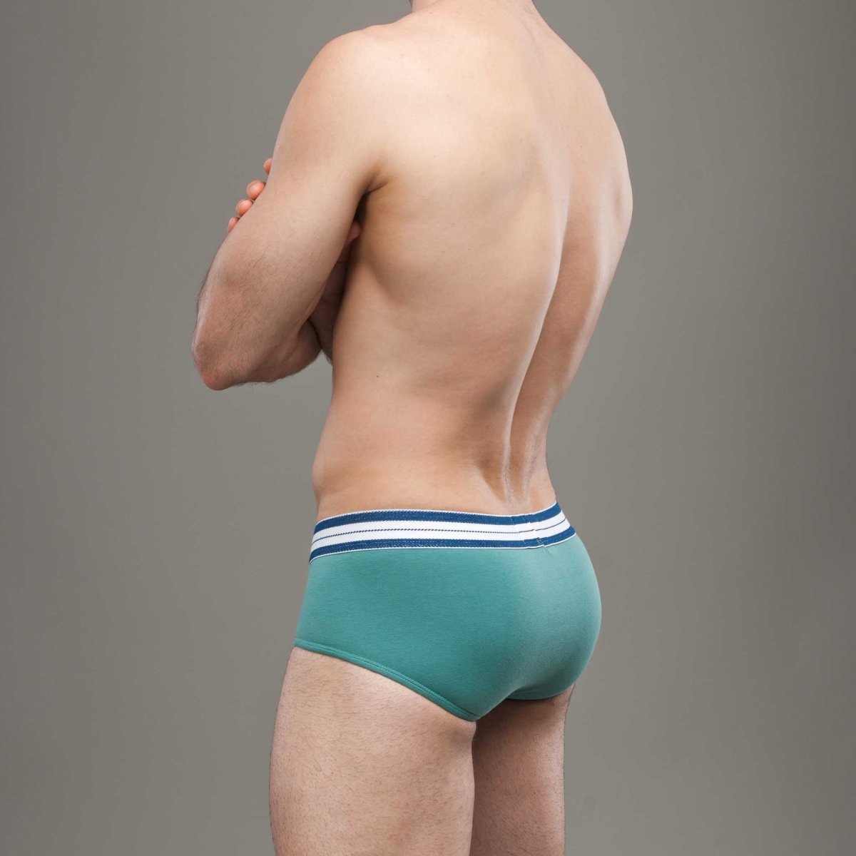 Slip homme vert en coton bio - BLUEBUCK