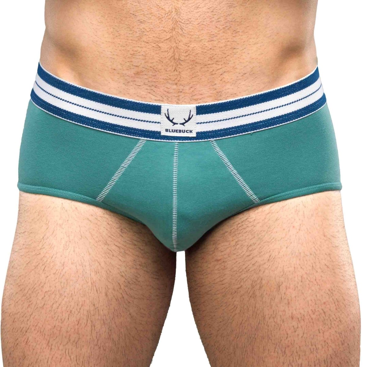 Slip homme vert en coton bio - BLUEBUCK