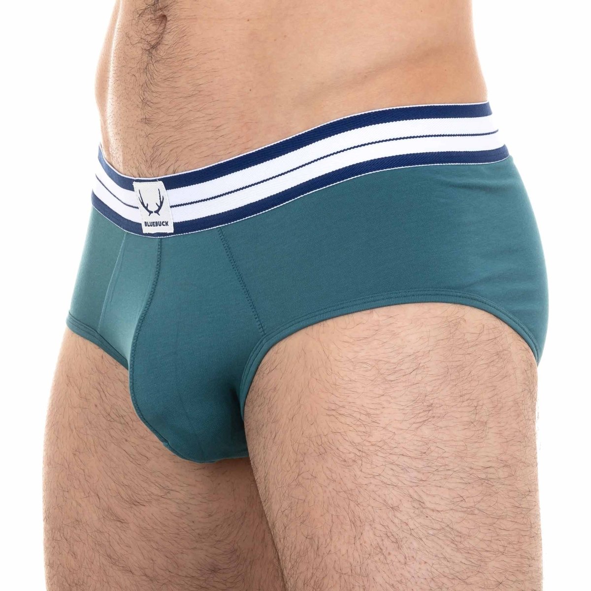 Slip homme vert océan en coton bio - BLUEBUCK