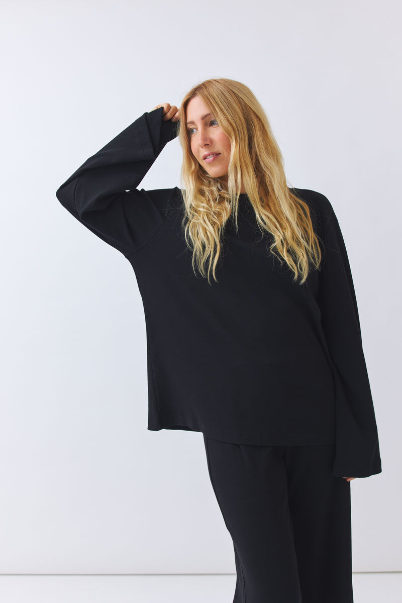 Oversized Sweatshirt Biani in schwarz von Baige the Label