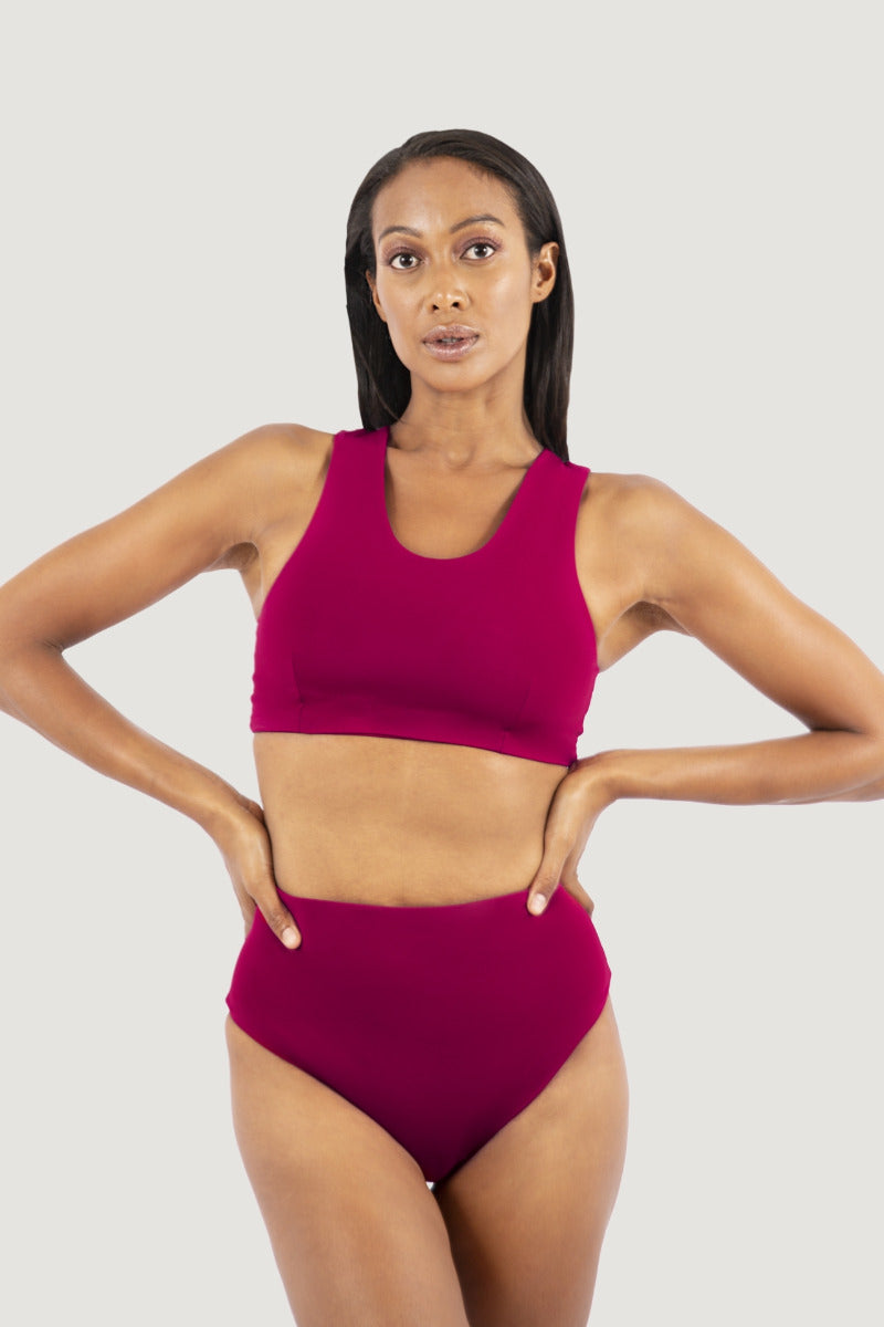 Rotviolettes Bikini Syros JSY aus Econyl® Regenerated Nylon von 1 People