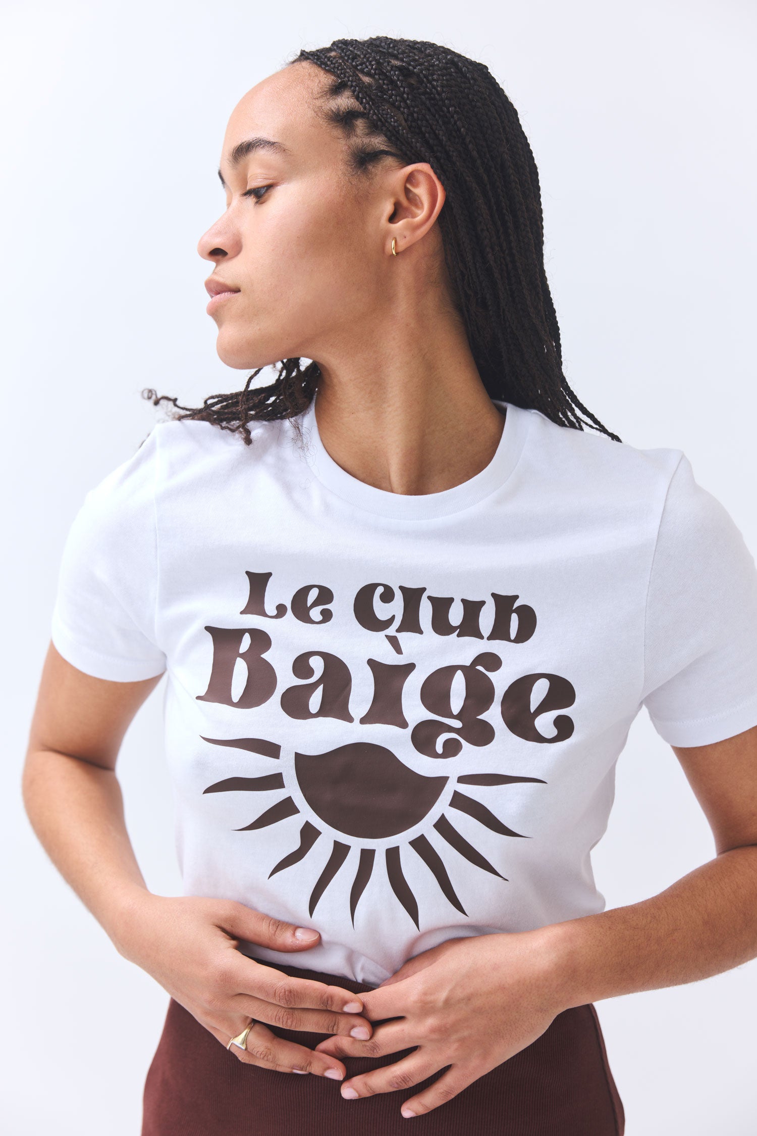 T-Shirt Le Club Baìge - white aus Bio Baumwolle von BAIGE THE LABEL