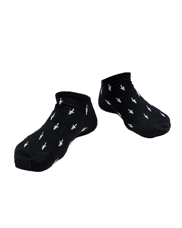 TreeSocks Short Allover - Black - SOCKS - NIKIN