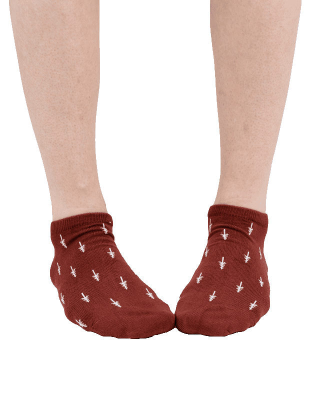 TreeSocks Short Allover - Bordeaux - SOCKS - NIKIN