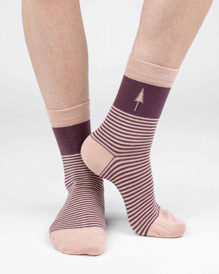 TreeSocks Standard Stripes - Rose-Violet - SOCKS - NIKIN