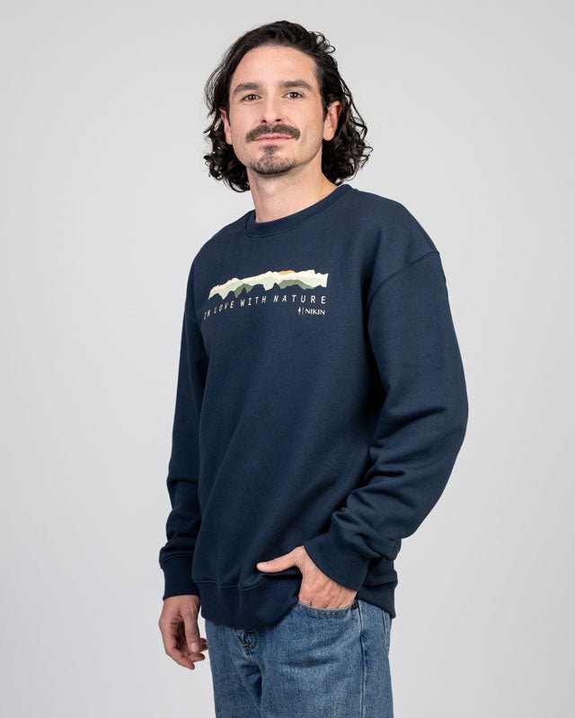 TreeSweater Mountain Panorama - Dark Navy - SWEATER - NIKIN