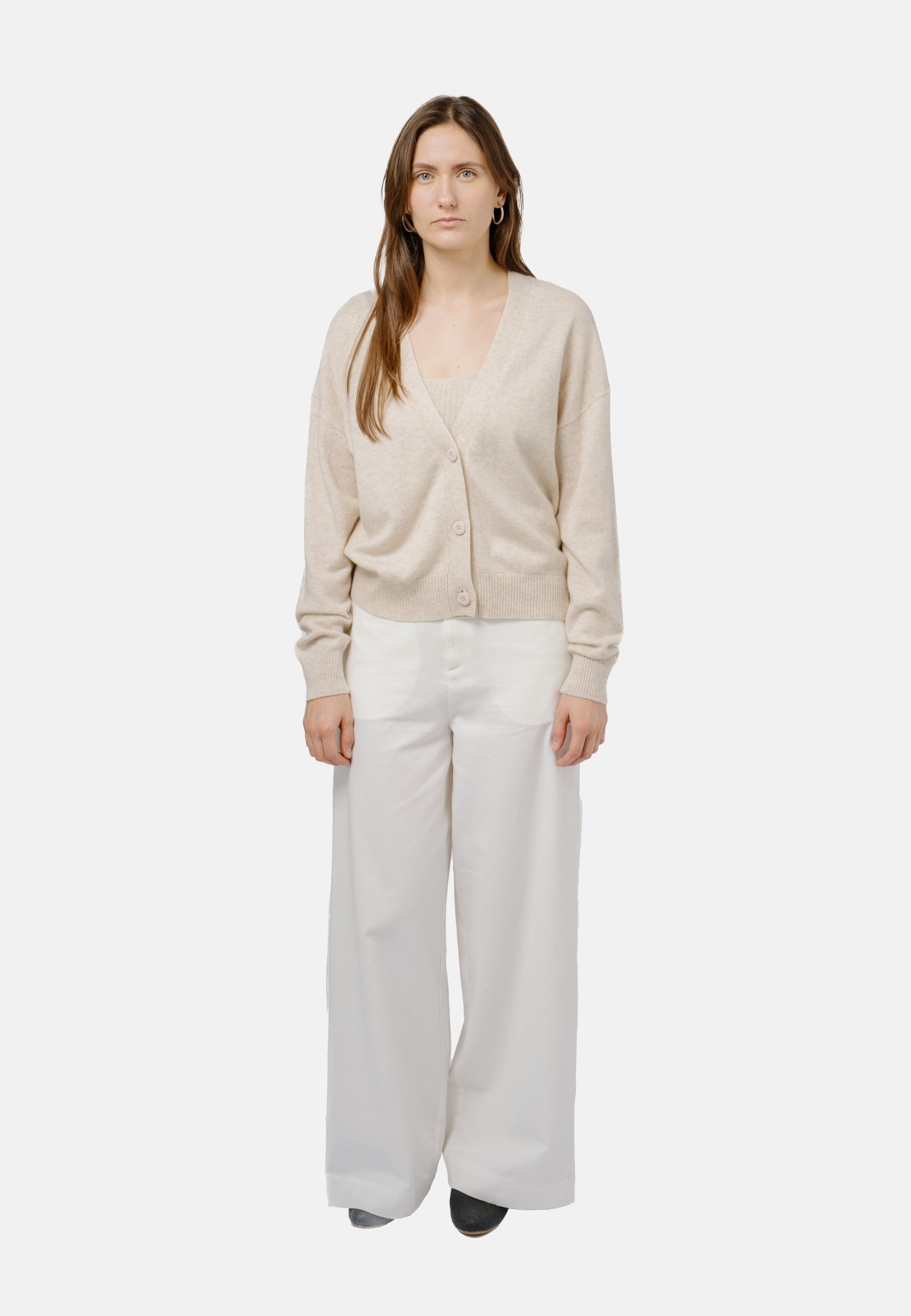 Beiger Cardigan Ulaanbaatar aus 100% Cashmere von 1 People