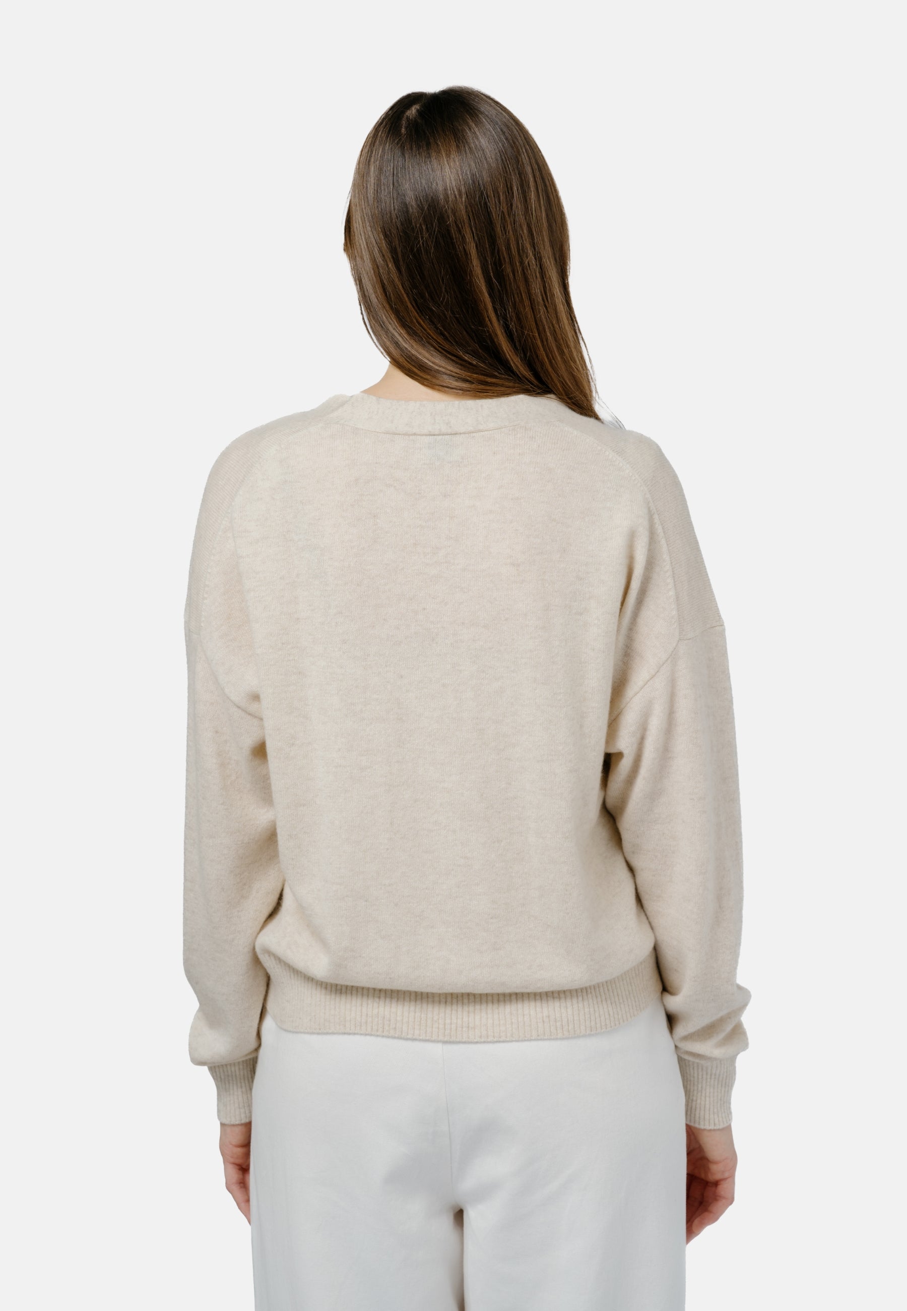 Beiger Cardigan Ulaanbaatar aus 100% Cashmere von 1 People