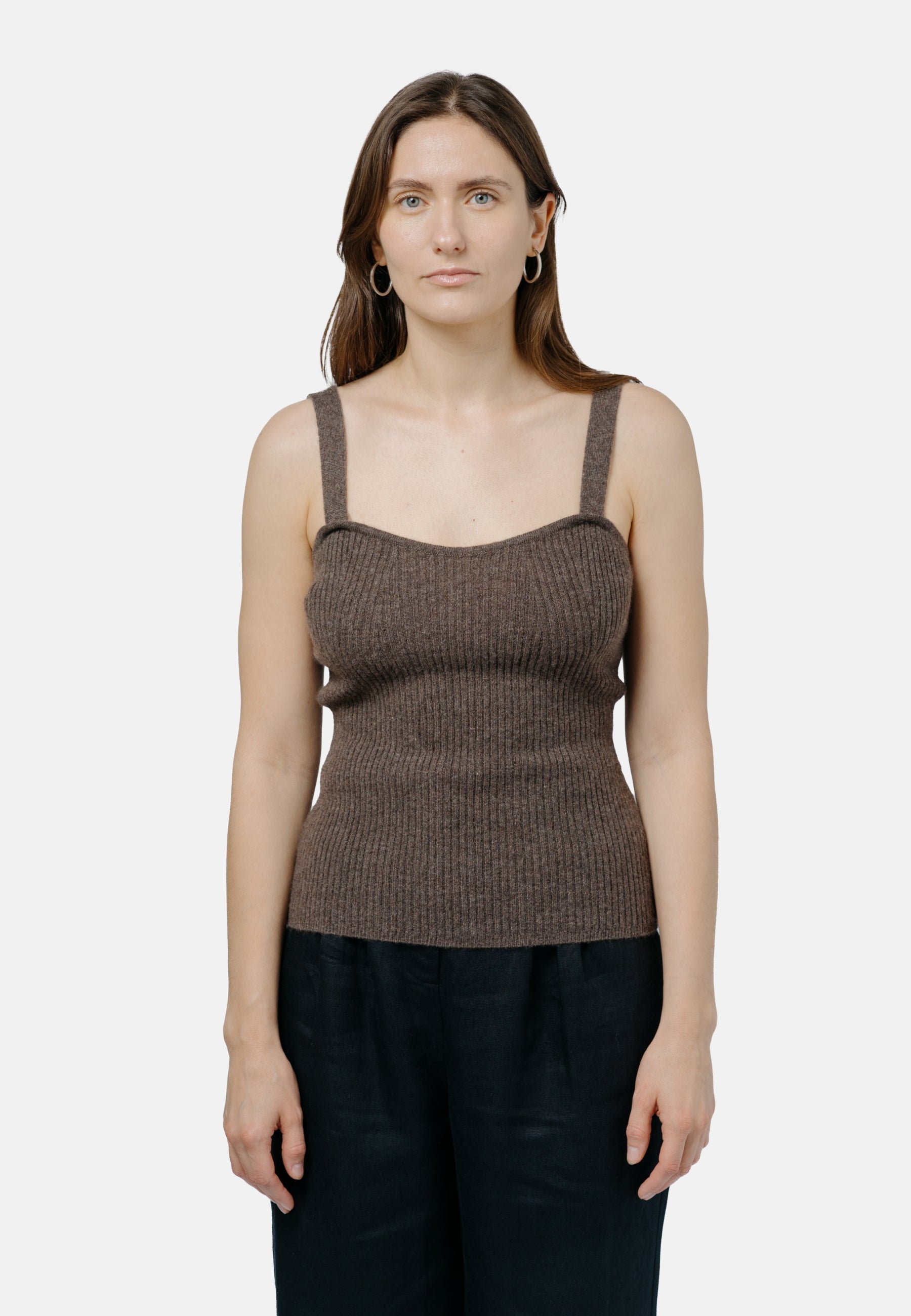 Brown top Ulaanbaatar made of 100% cashmere by 1 People