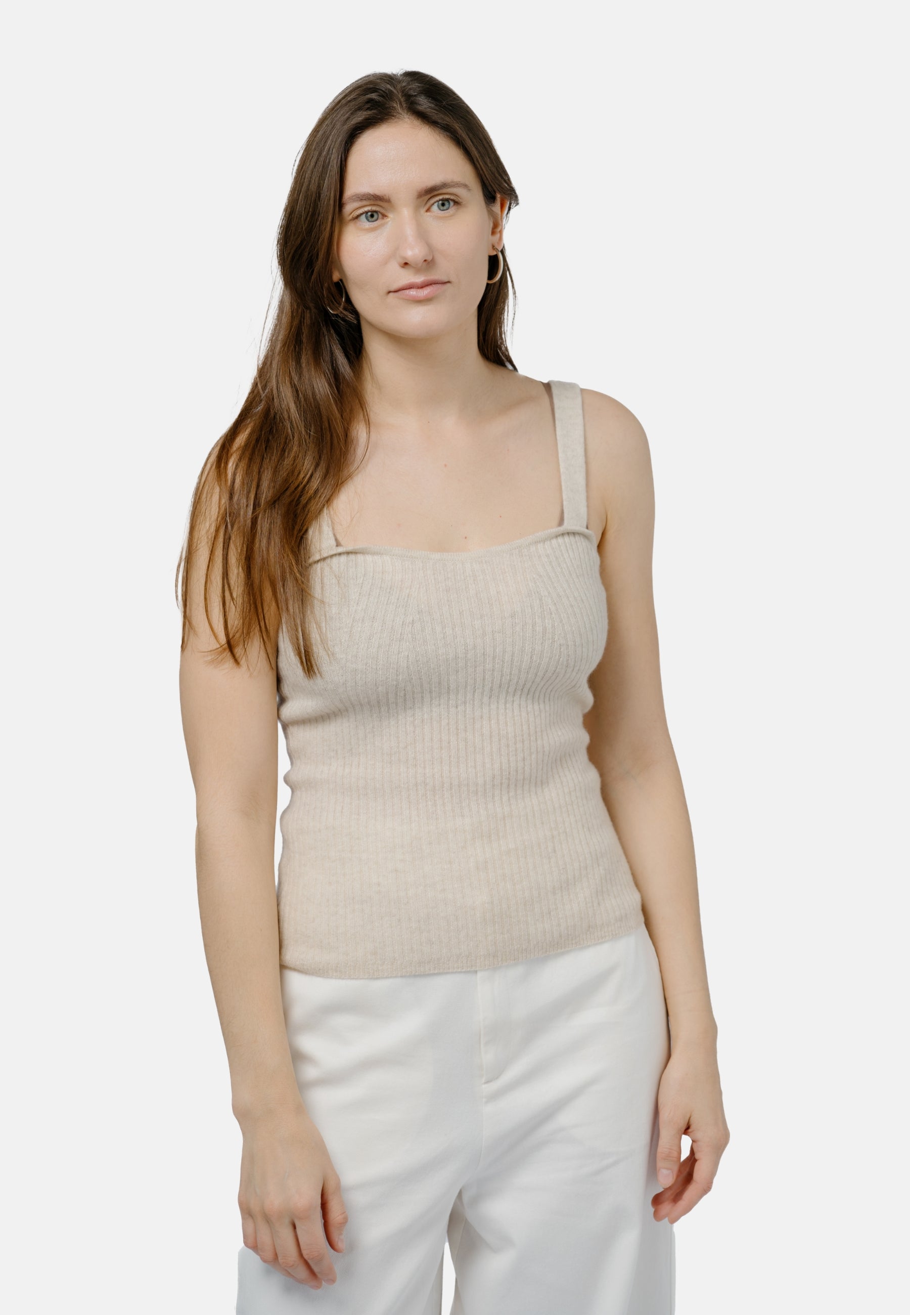Beige top Ulaanbaatar made of 100% cashmere by 1 People