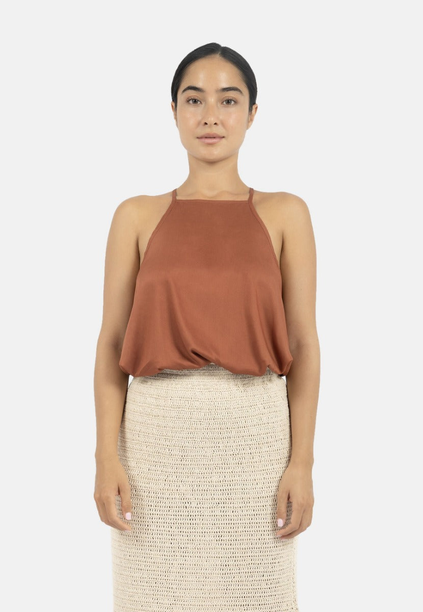 Brown top Vancouver made of 100% Tencel by 1 People