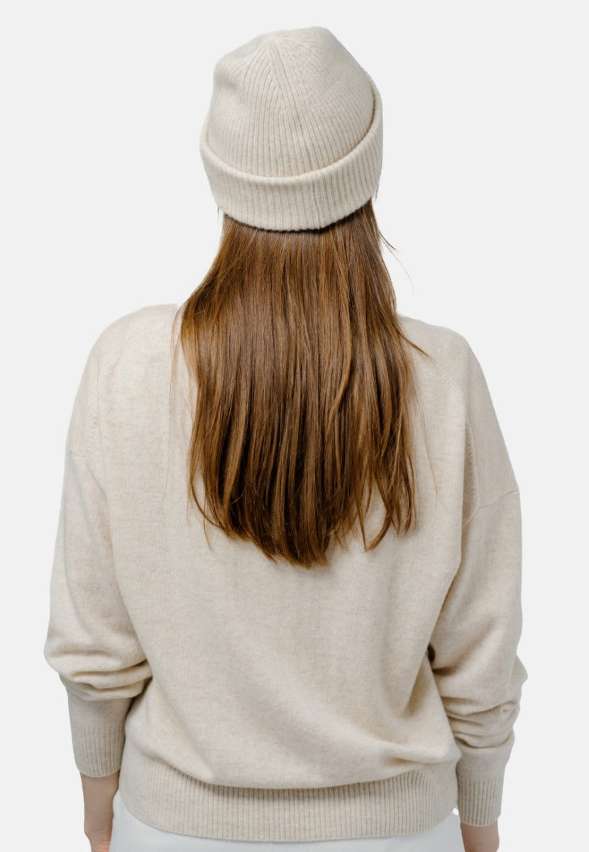 Beige Vilnius hat made of 100% cashmere by 1 People