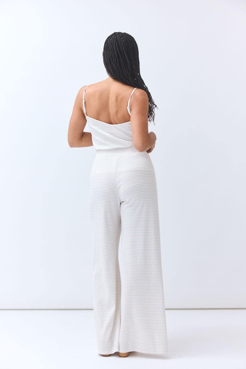 Wide Leg Pants Bessy - striped made from organic cotton by BAIGE THE LABEL