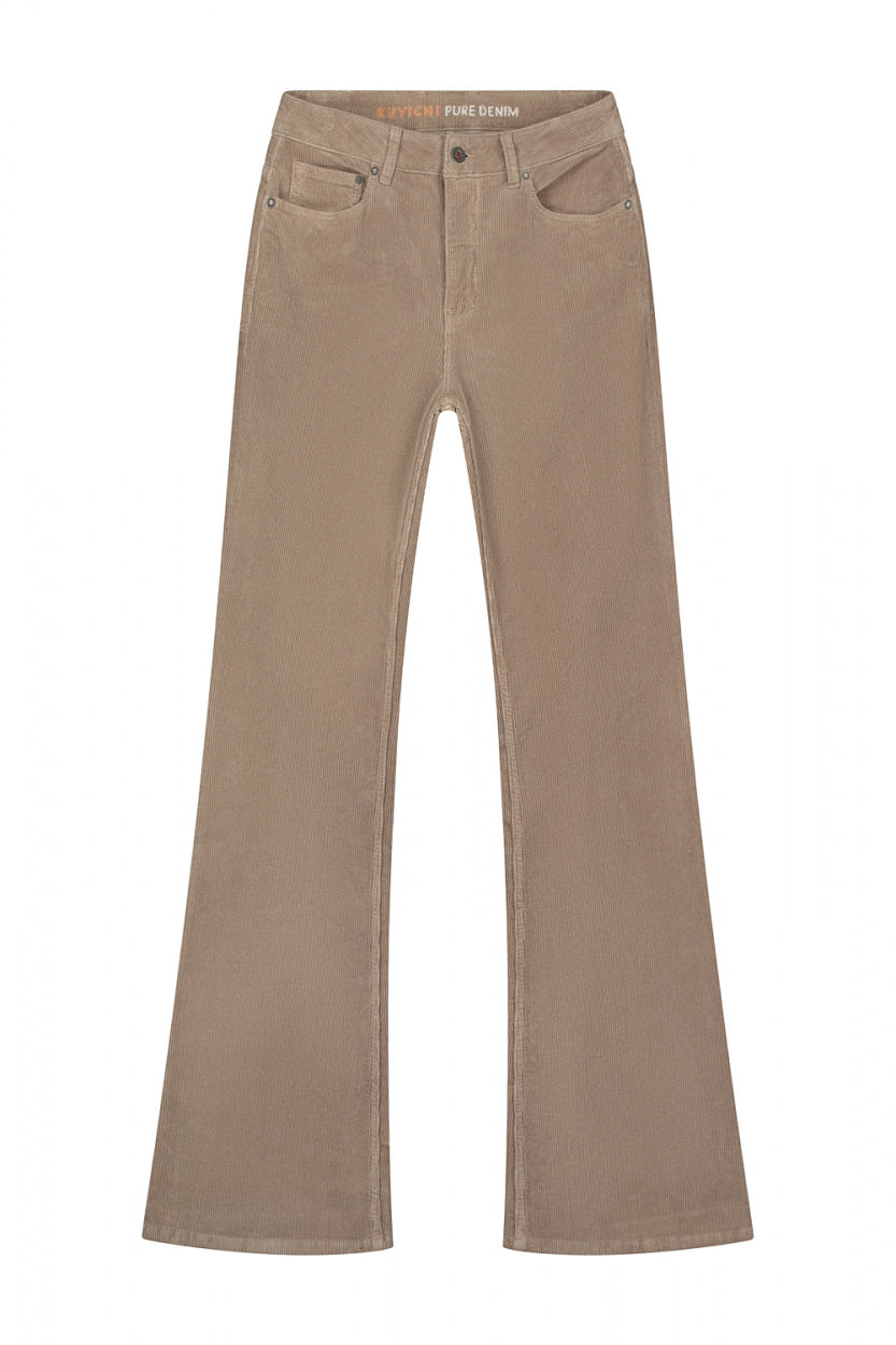Lisette Flare Corduroy jeans made of organic cotton in beige by Kuyichi