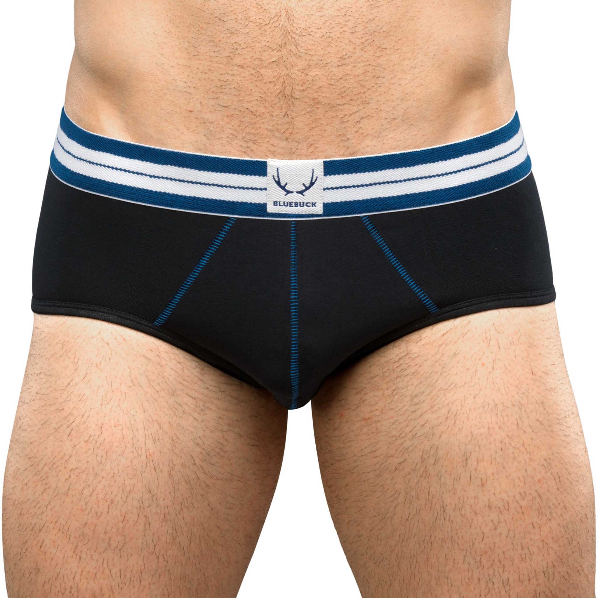 Black underpants made of organic cotton from Bluebuck