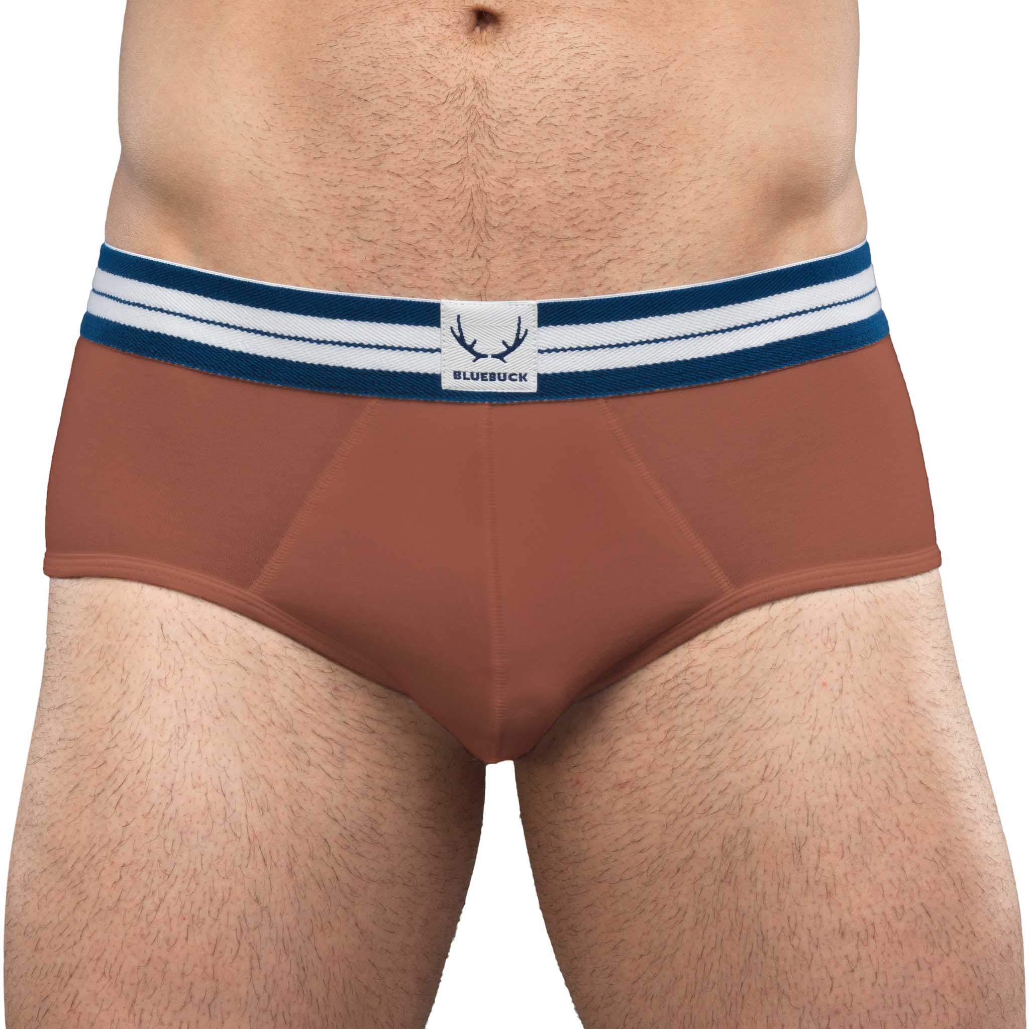 Brick red organic cotton underpants from Bluebuck