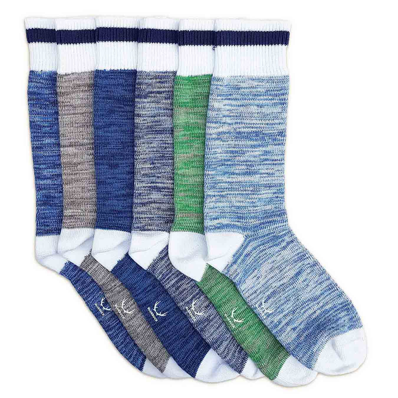 Bunte Socken im 6er Pack aus Bio-Baumwolle von Bluebuck