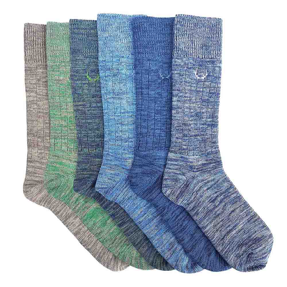 Bunte Socken im 6er Pack aus Bio-Baumwolle von Bluebuck