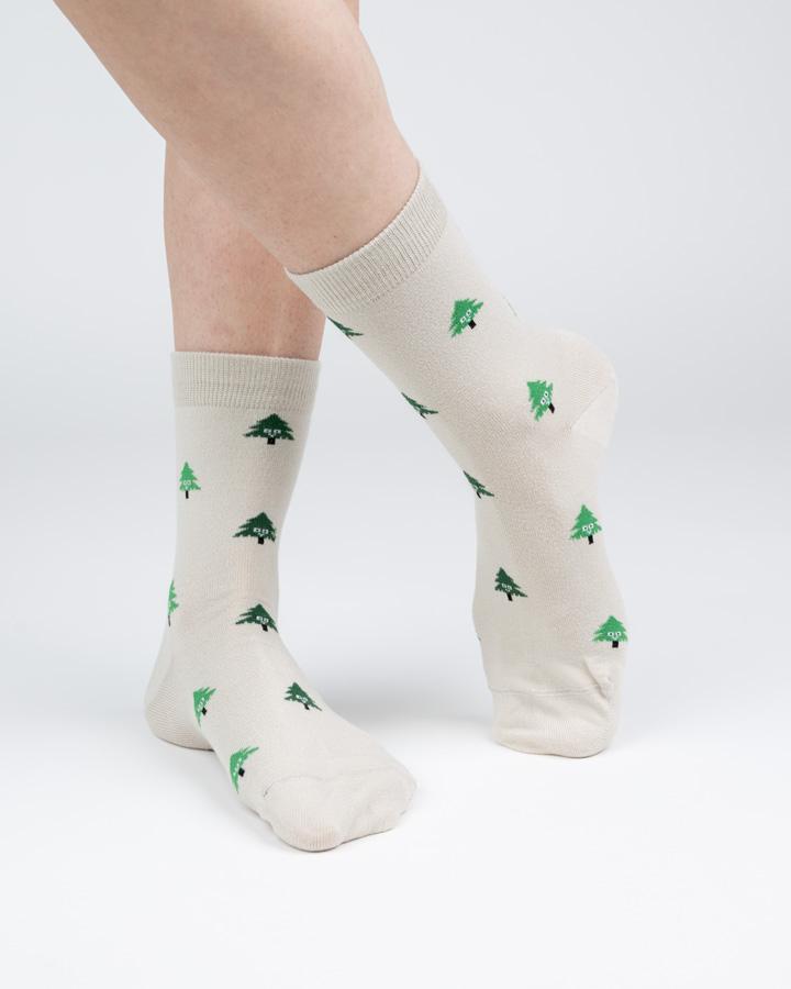 Beige | TreeSocks Standard HappyTree - Socks - NIKIN