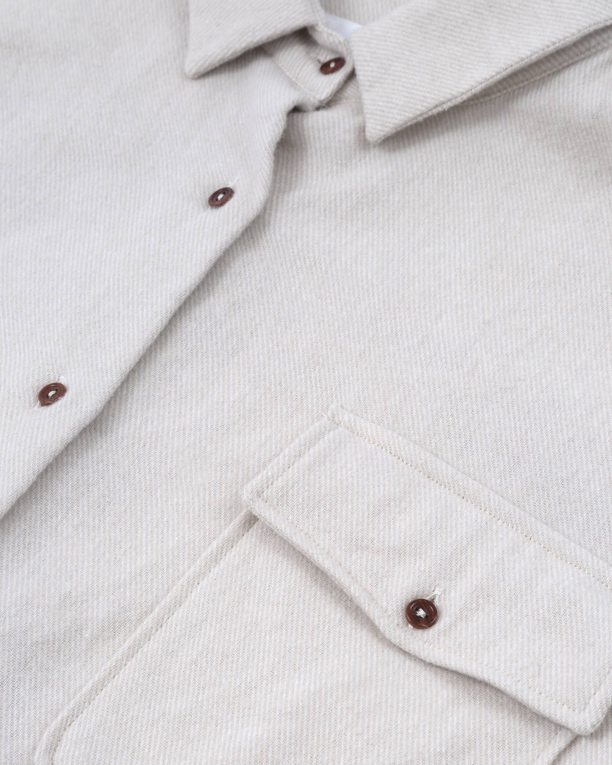 Bluse "Alaska" in off-white aus 100% Bio - Baumwollflanell von Brava Fabrics