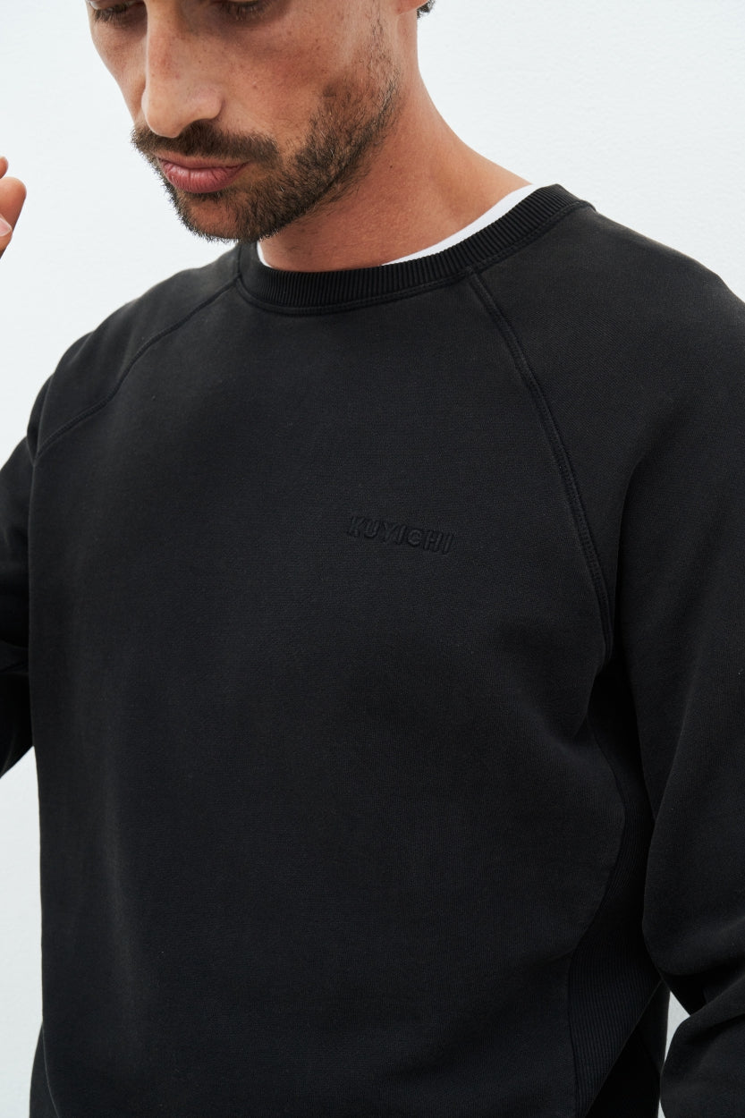 Sweater Randy in schwarz aus 100% Bio - Baumwolle von Kuyichi