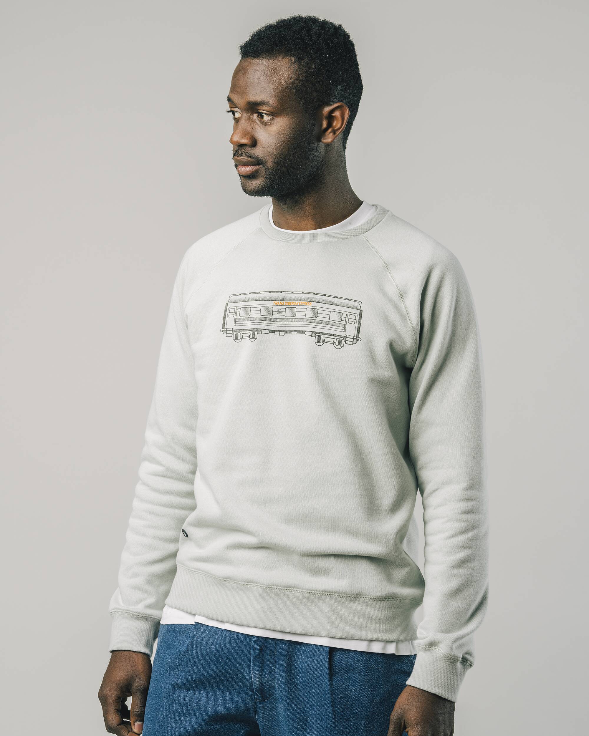 Sweatshirt "Wagon" in grau aus 100% Bio - Baumwolle von Brava Fabrics