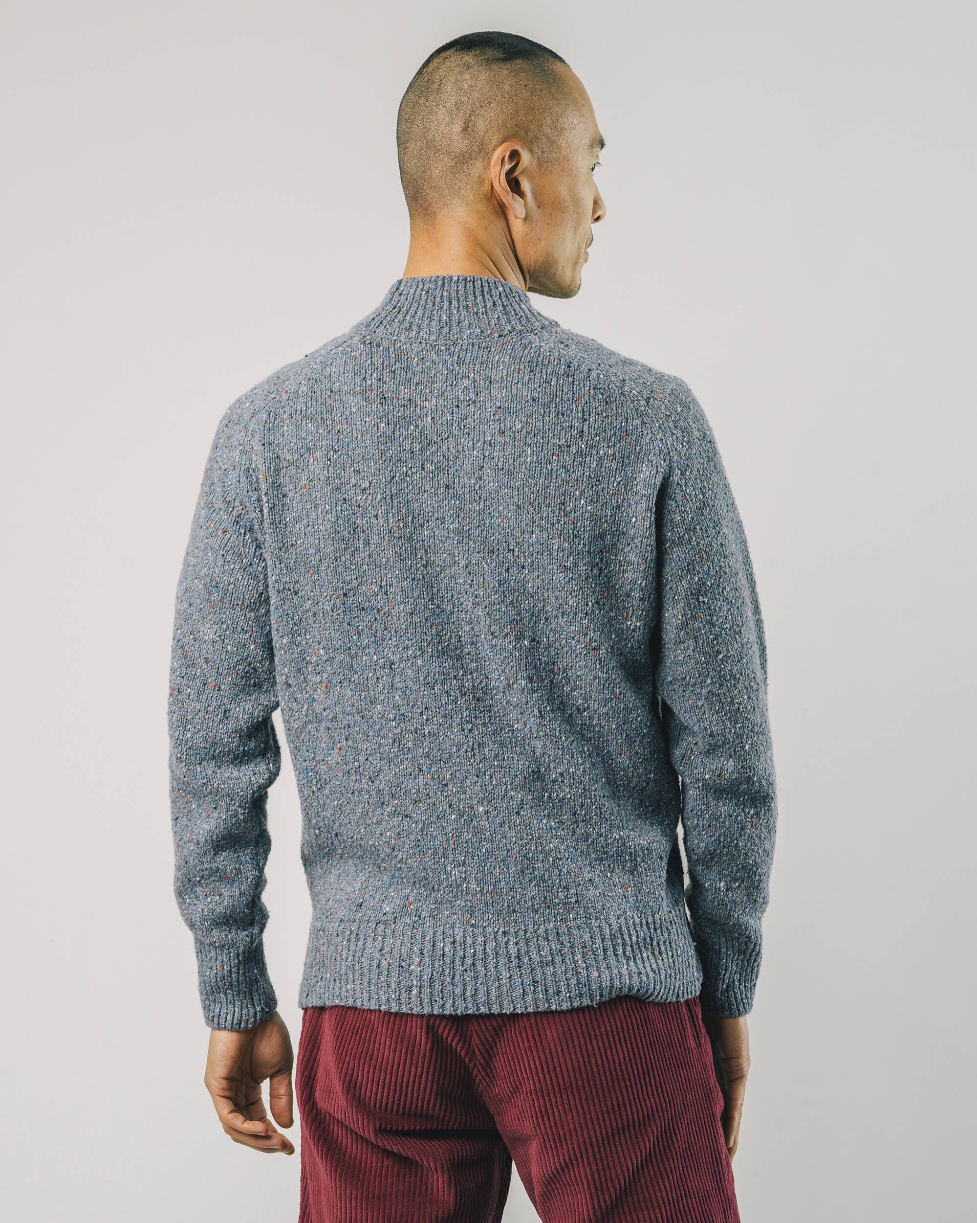 Sweater Perkins Neck Stone Blue
