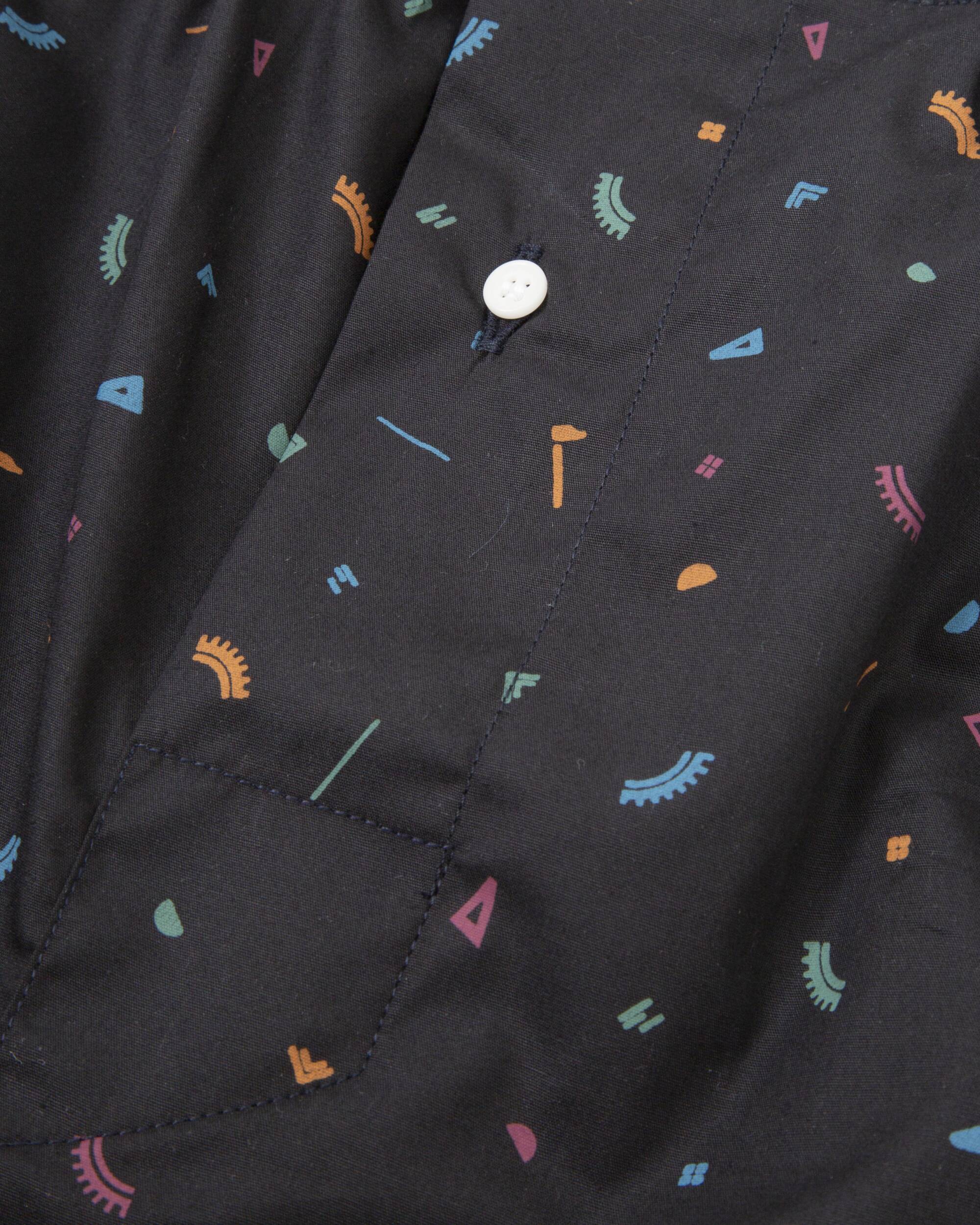Schwarze, bedruckte Boxershorts Roller aus 100% Bio-Baumwolle von Brava Fabrics