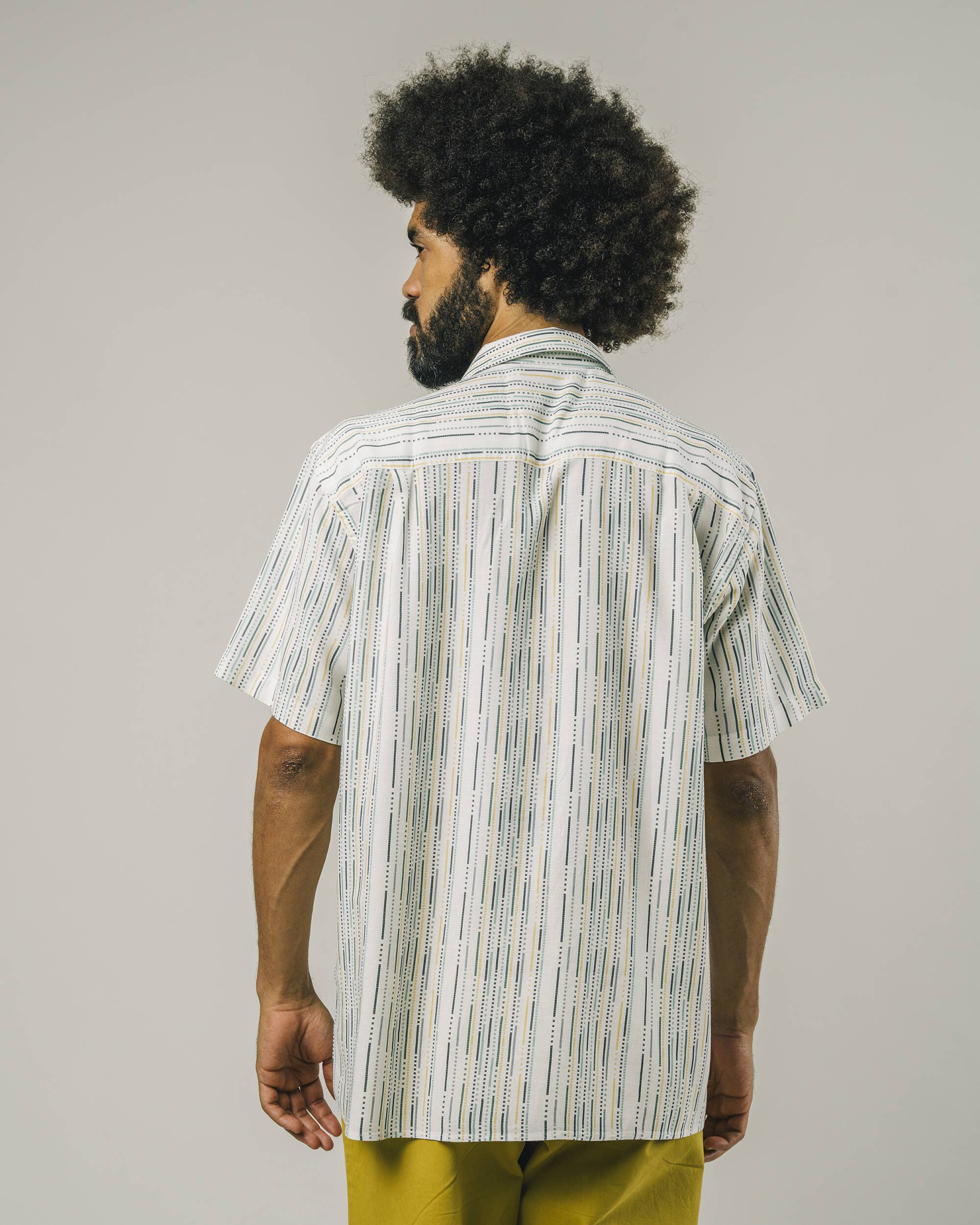 Colorful, short-sleeved Stripes Aloha shirt made of viscose from Brava Fabrics