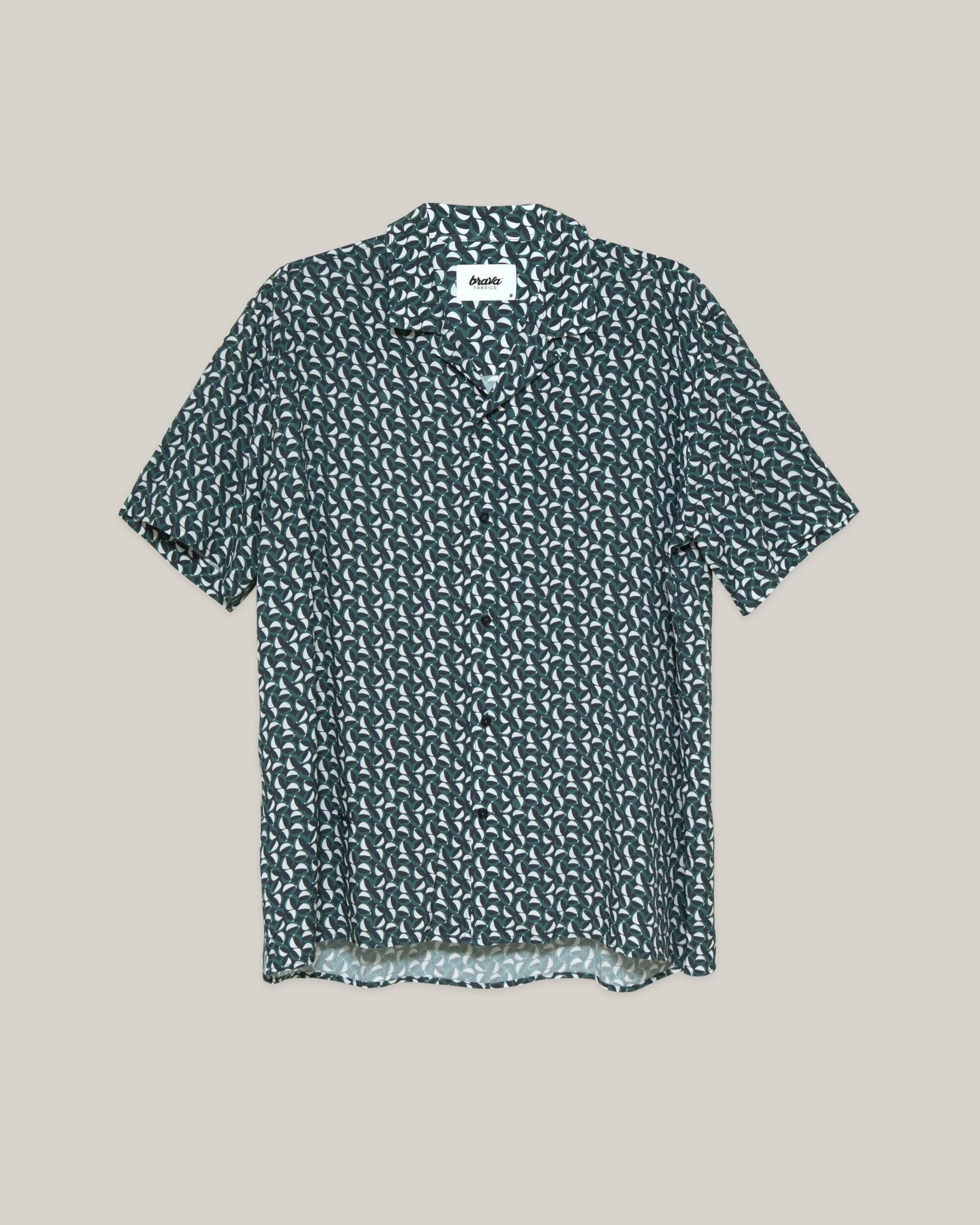 Colorful, short-sleeved Beach Ball Aloha shirt made from 100% viscose from Brava Fabrics
