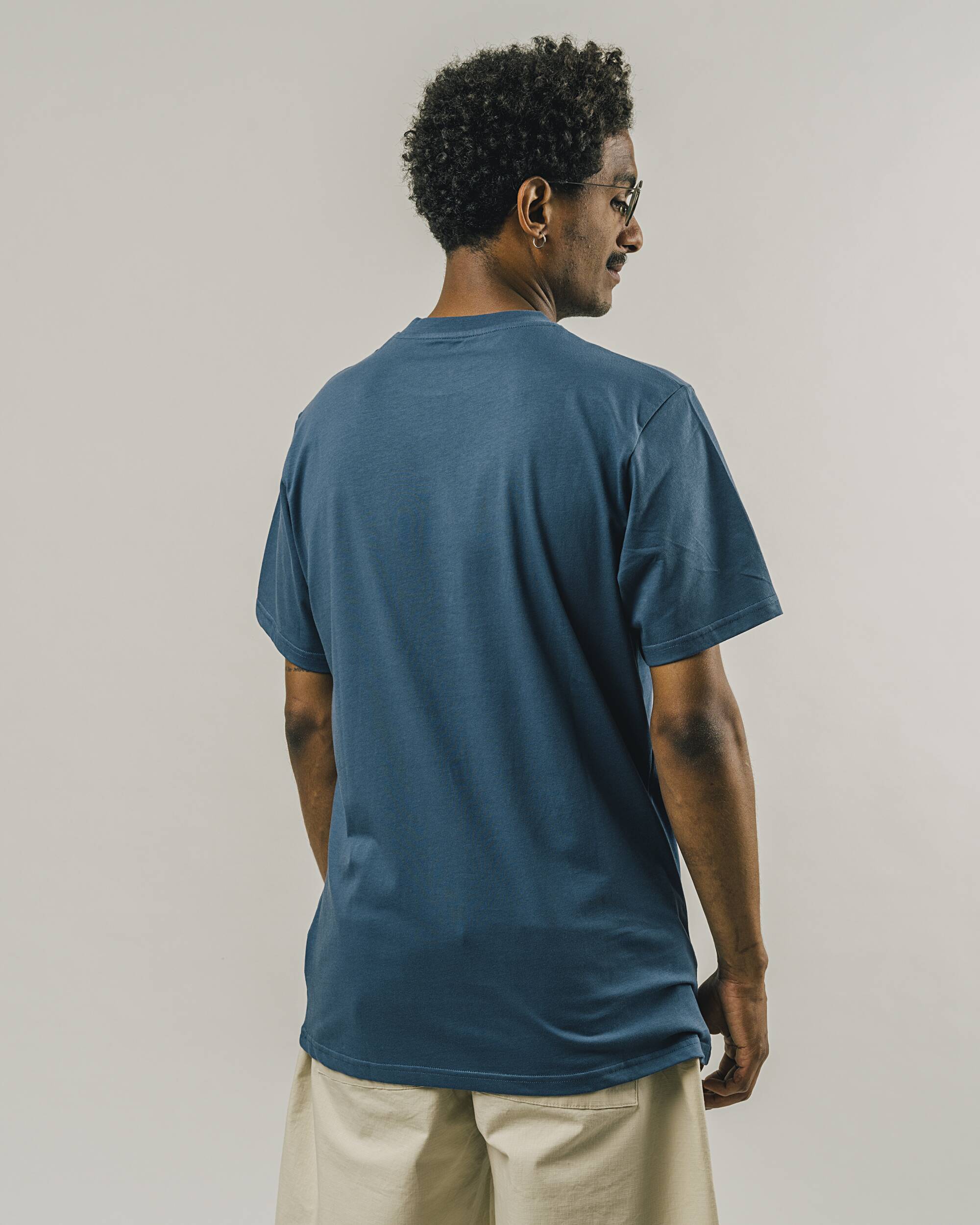 Blaues T-Shirt Fresh Orange aus 100% Bio-Baumwolle von Brava Fabrics