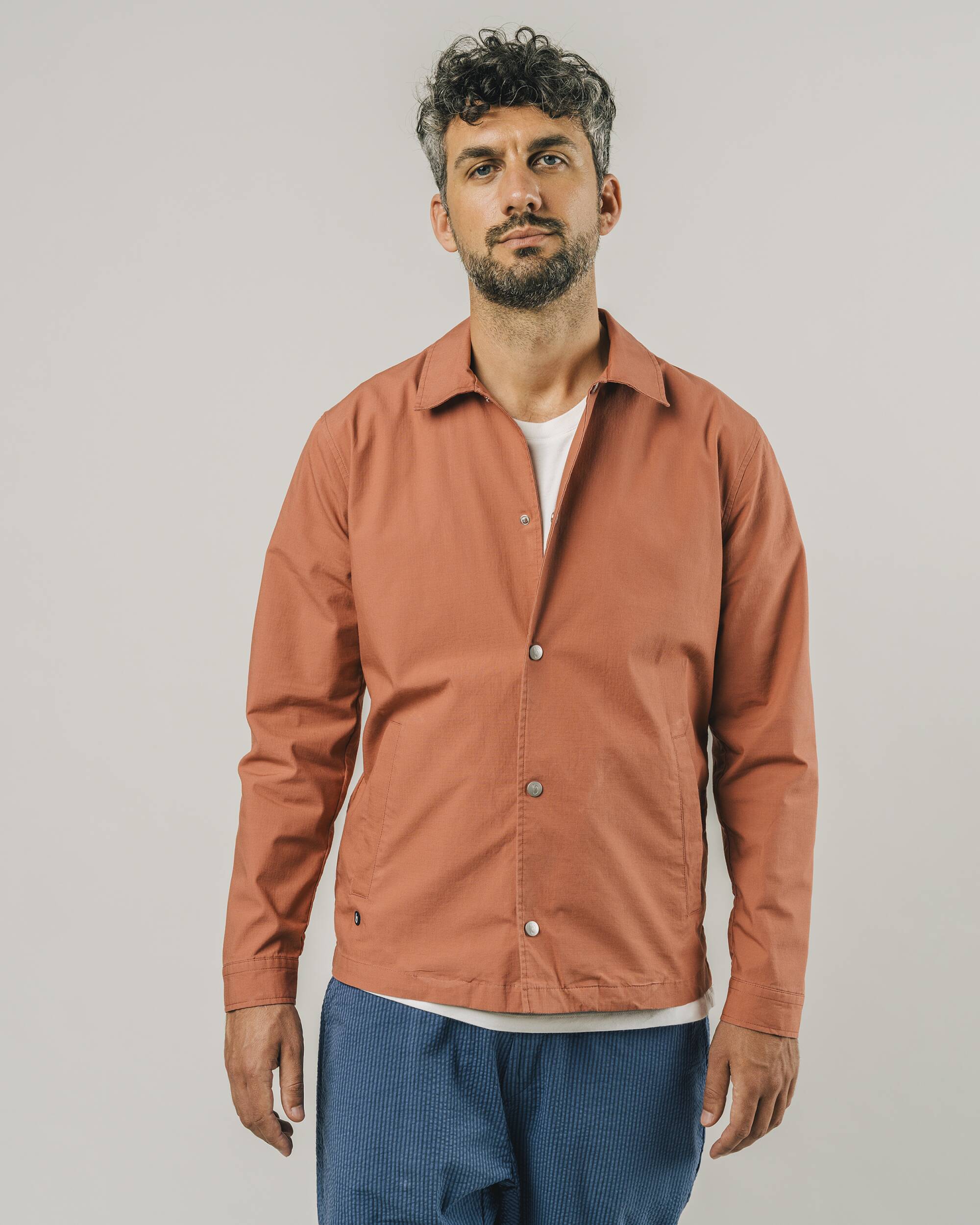 Veste ripstop en coton biologique orange de Brava Fabrics