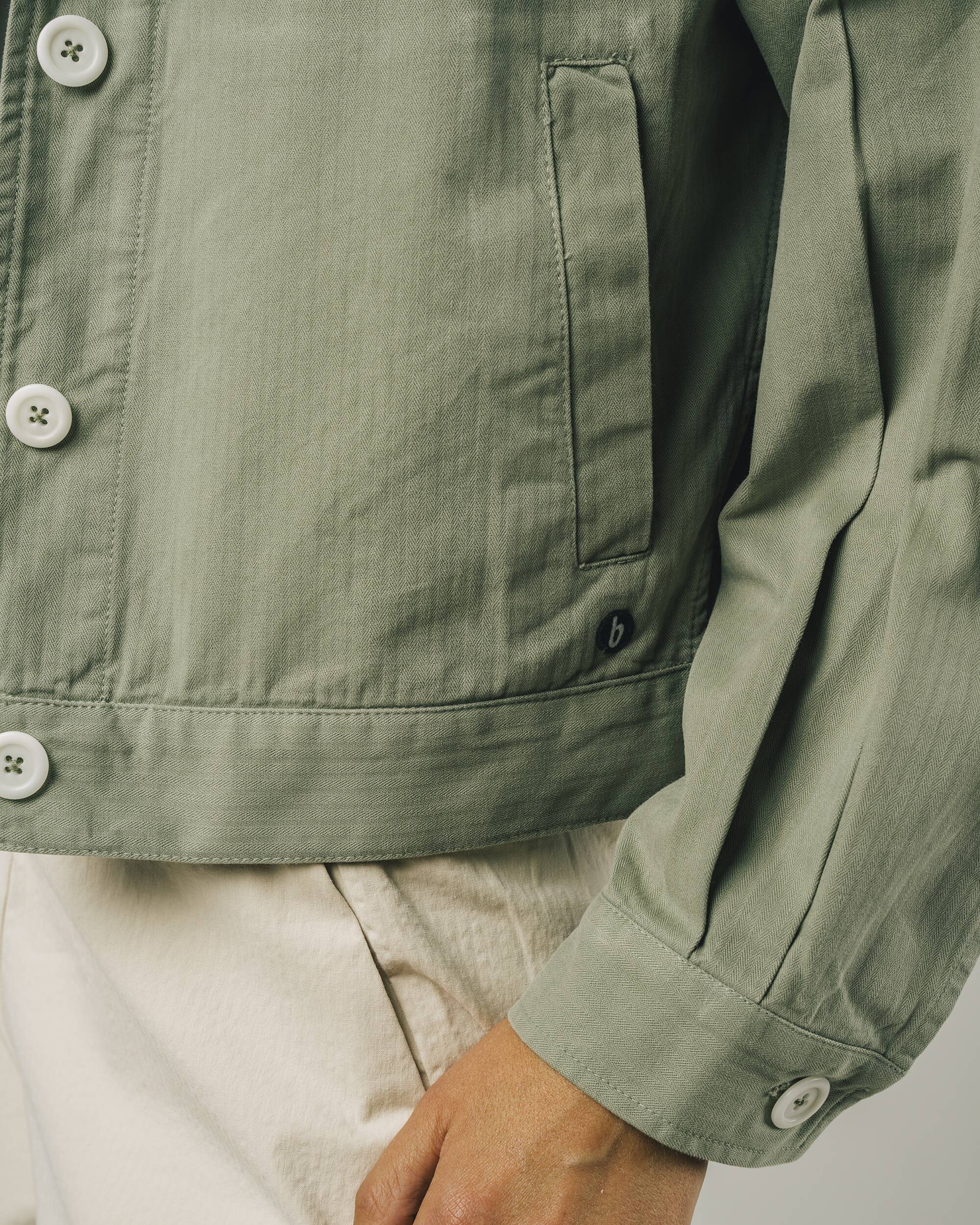 Veste oversize verte en coton 100% biologique de Brava Fabrics