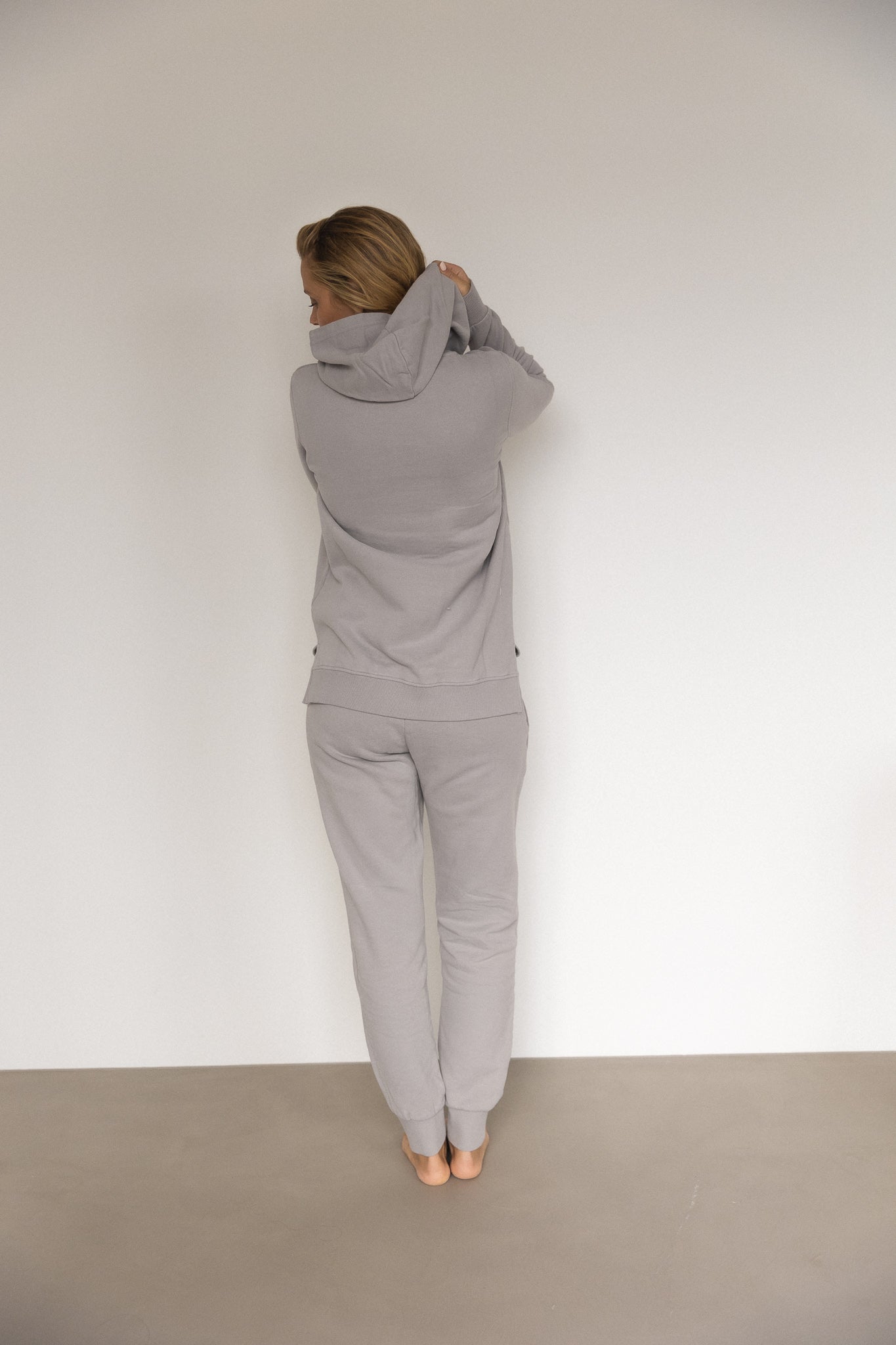 Gray trousers MONA made from 100% organic cotton from PURA Clothing