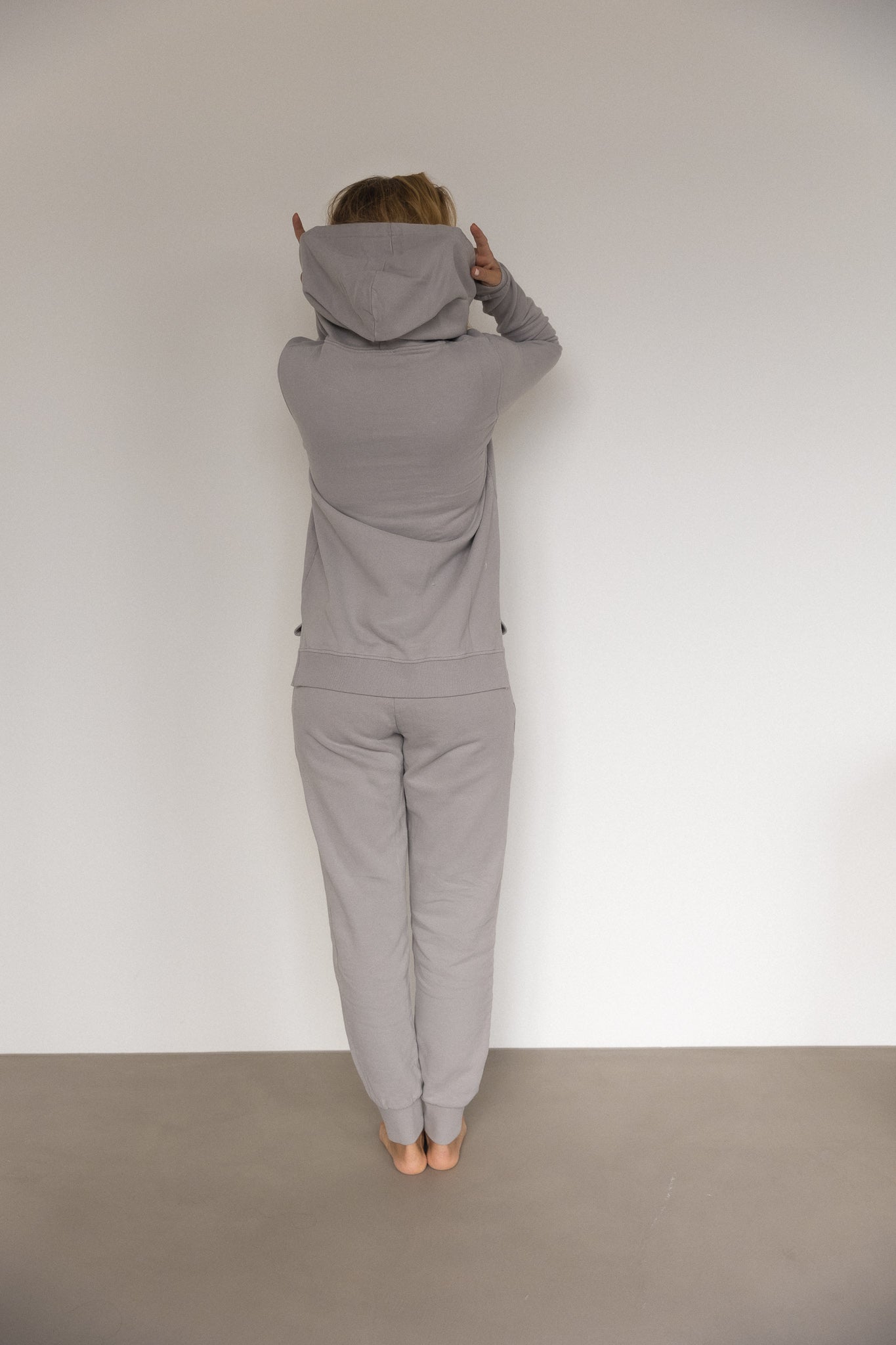 Gray trousers MONA made from 100% organic cotton from PURA Clothing