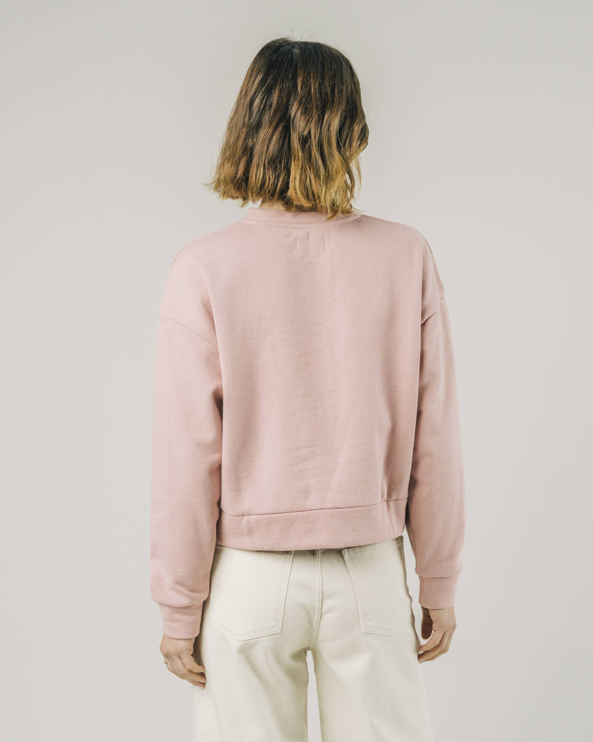 Rosa gekürzter Sweater aus Bio-Baumwolle von Brava Fabrics
