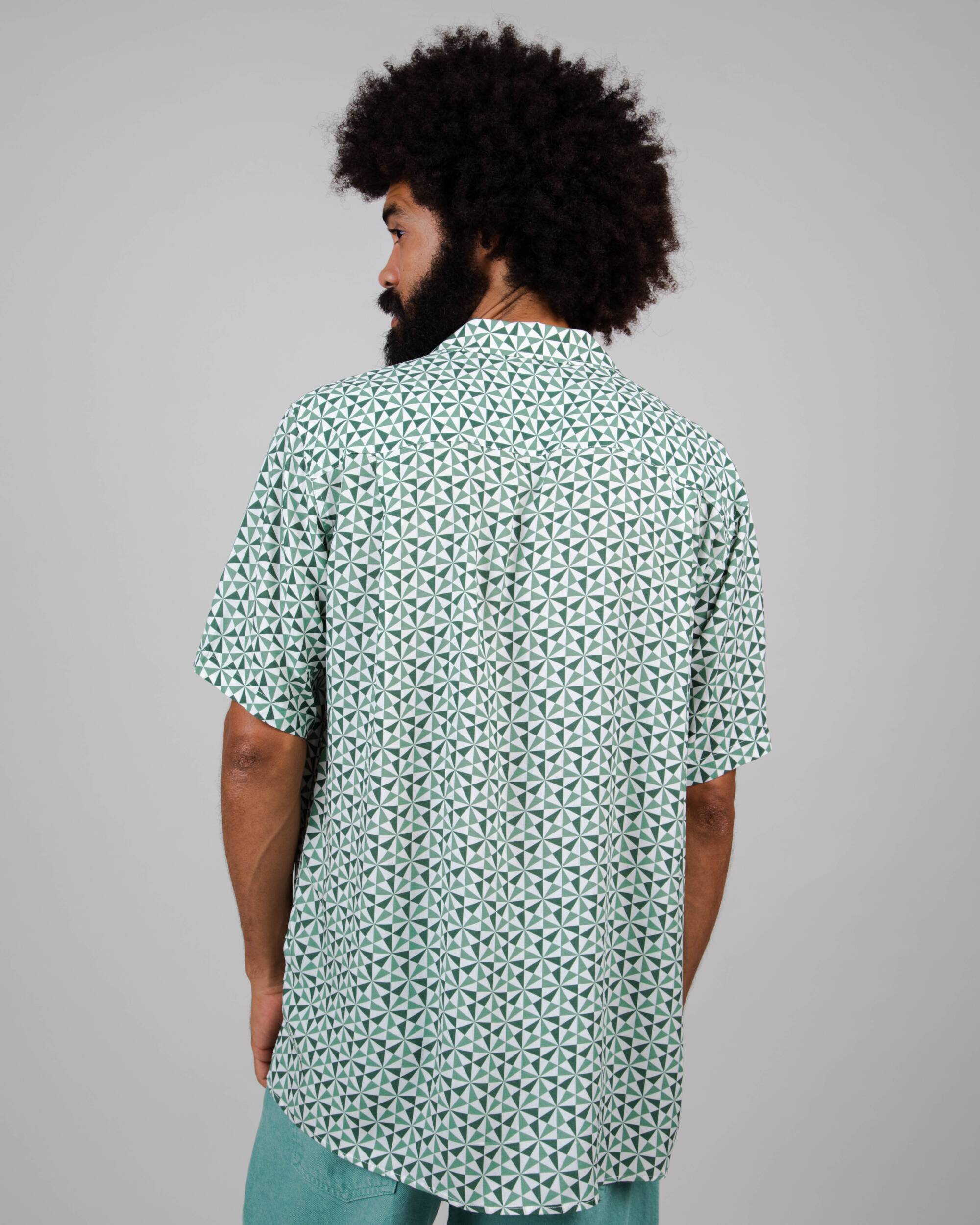 Green Alhambra Aloha short-sleeved viscose shirt from Brava Fabrics
