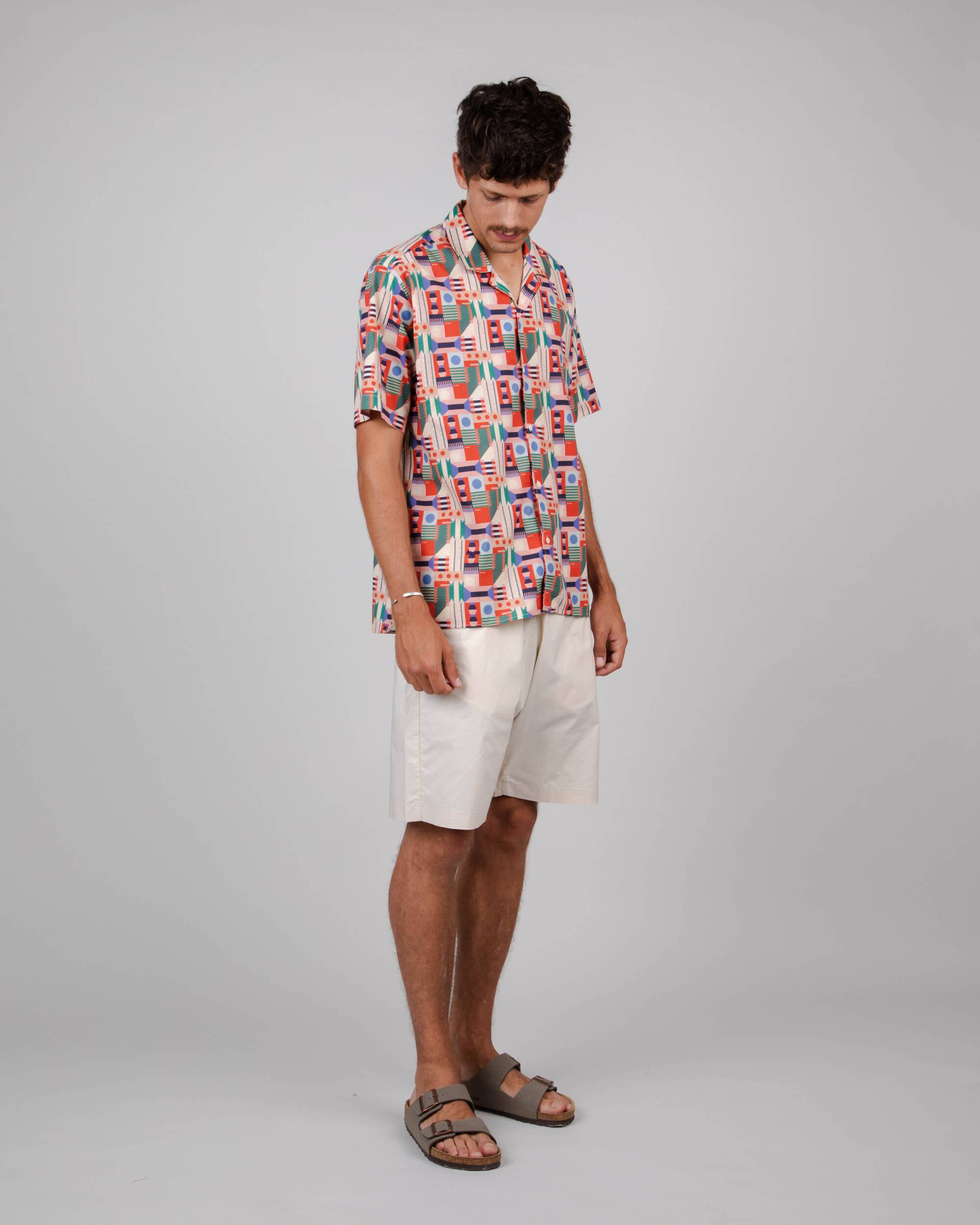 Buntes, kurzärmliges Hemd Artisan Aloha aus Bio-Baumwolle von Brava Fabrics