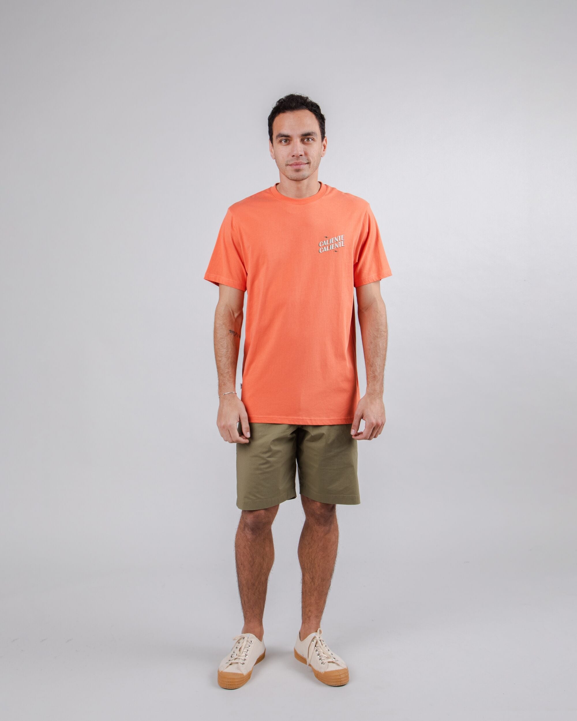 Orangenes T-Shirt Caliente aus 100% Bio-Baumwolle von Brava Fabrics