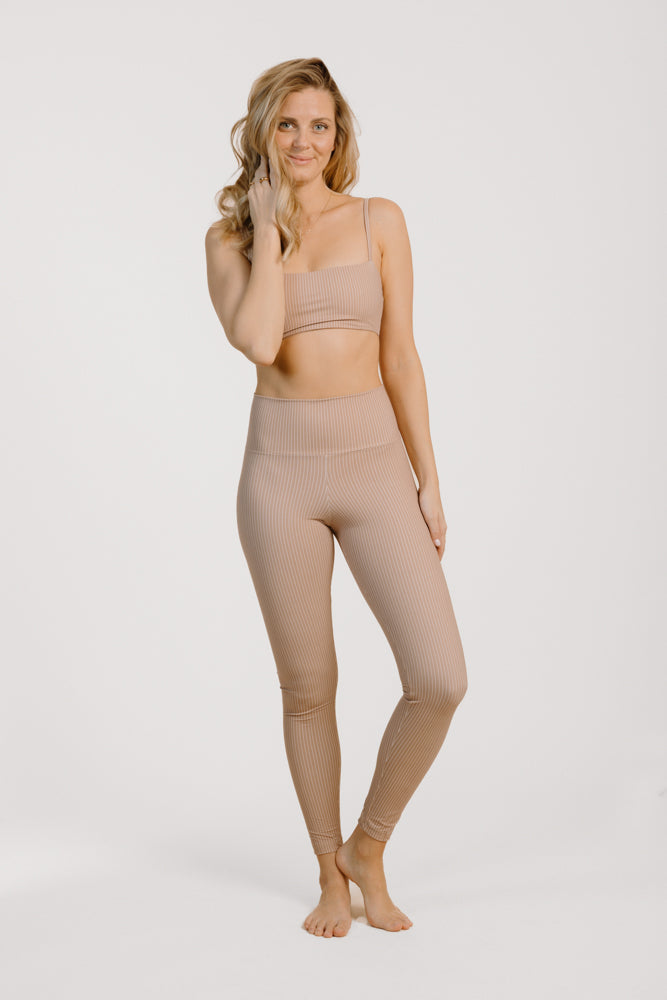 Beige leggings MOLY made from recycled polyamide from PURA Clothing
