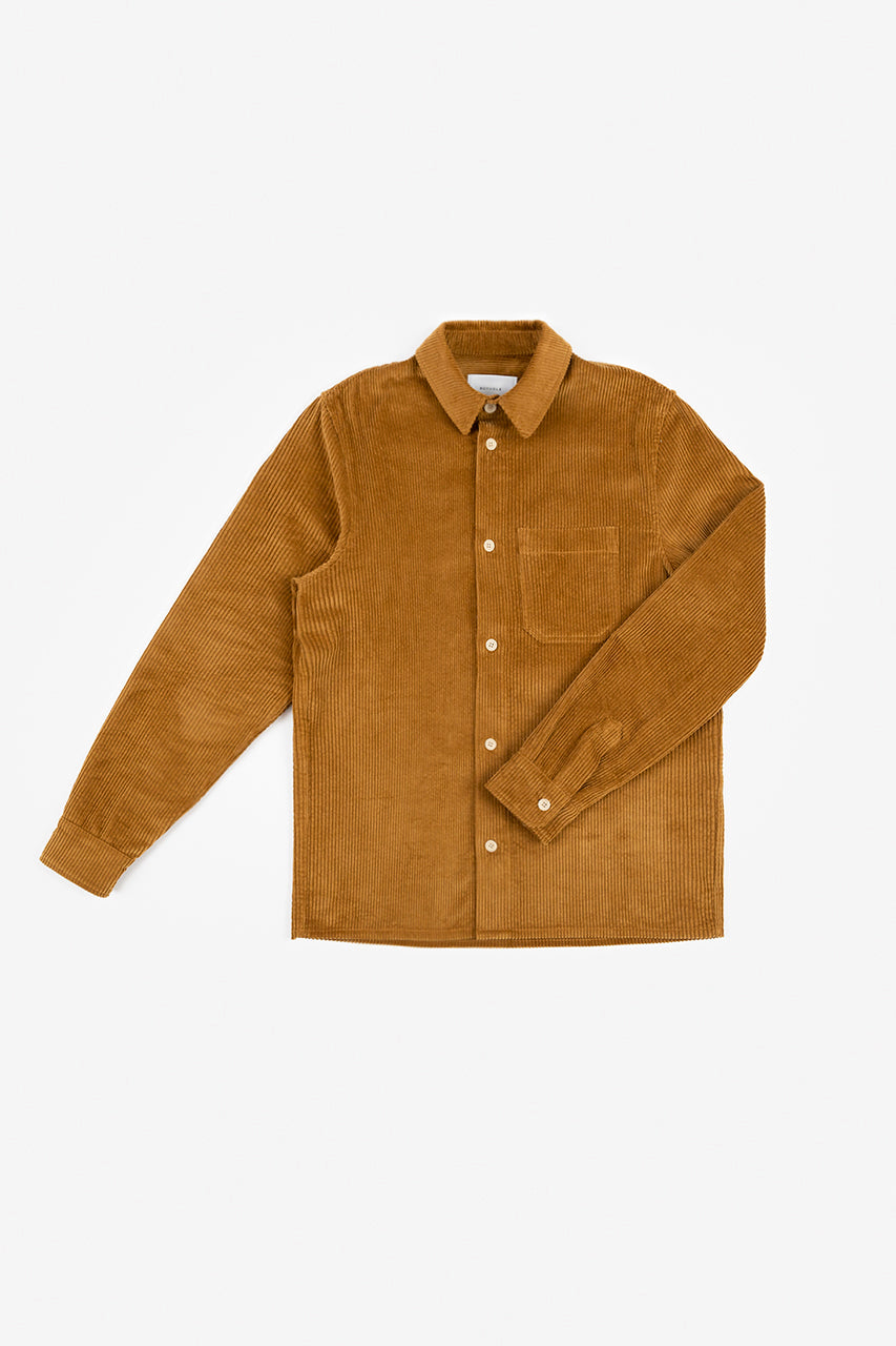 Toffee-colored corduroy shirt made from 100% organic cotton from Rotholz