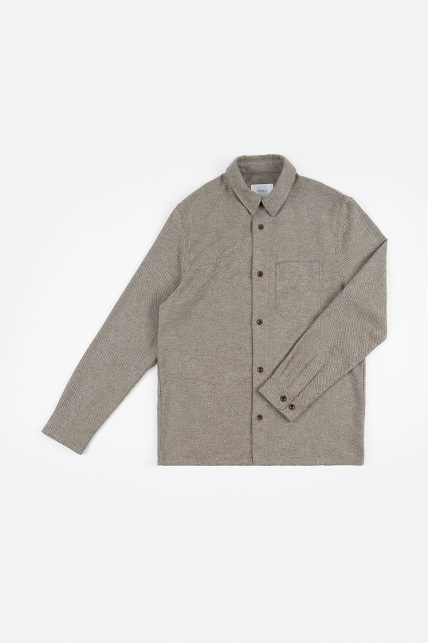 Brown mottled shirt made from 100% organic cotton from Rotholz