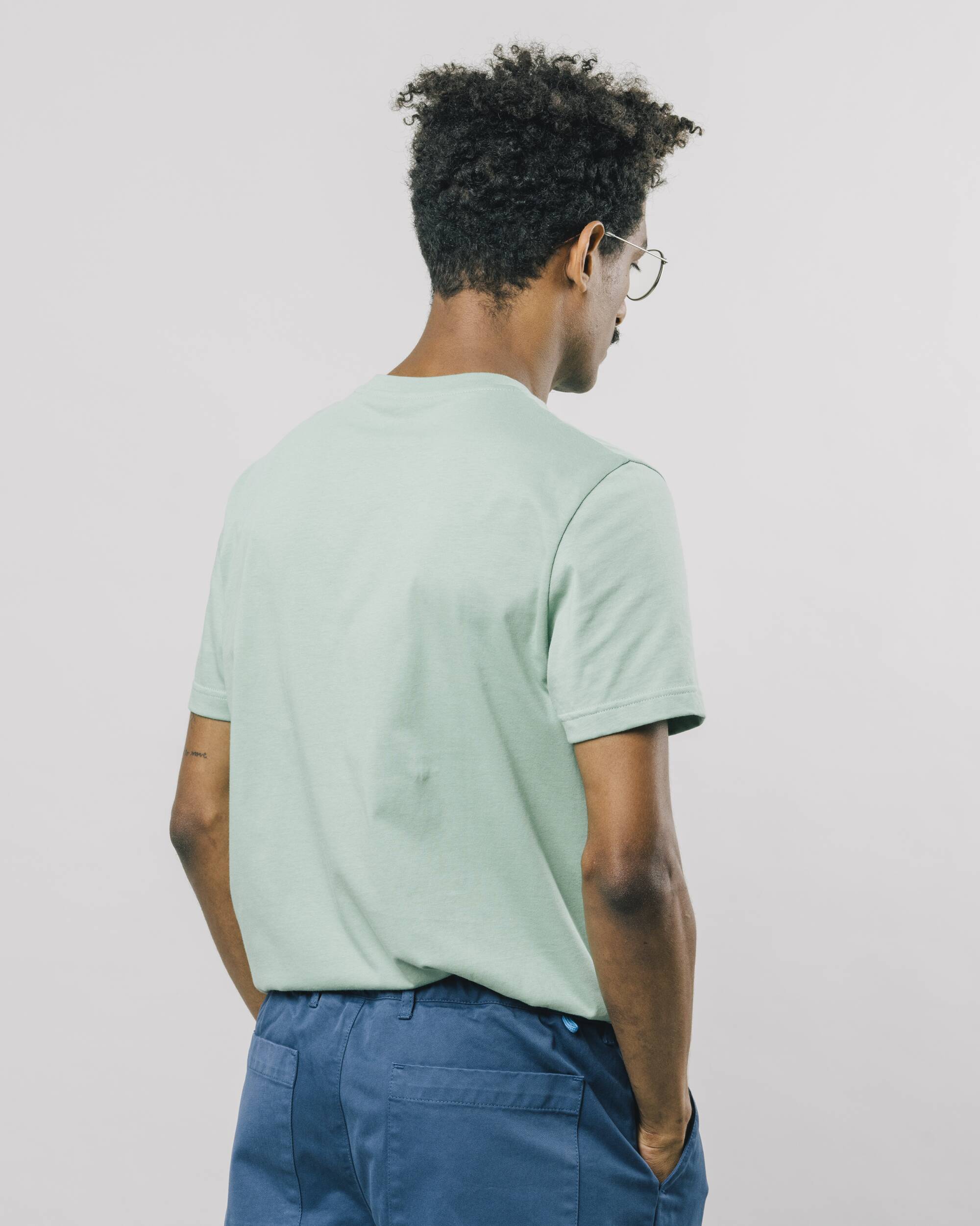 Hellgrünes, bedrucktes T-Shirt Break aus 100% Bio-Baumwolle von Brava Fabrics