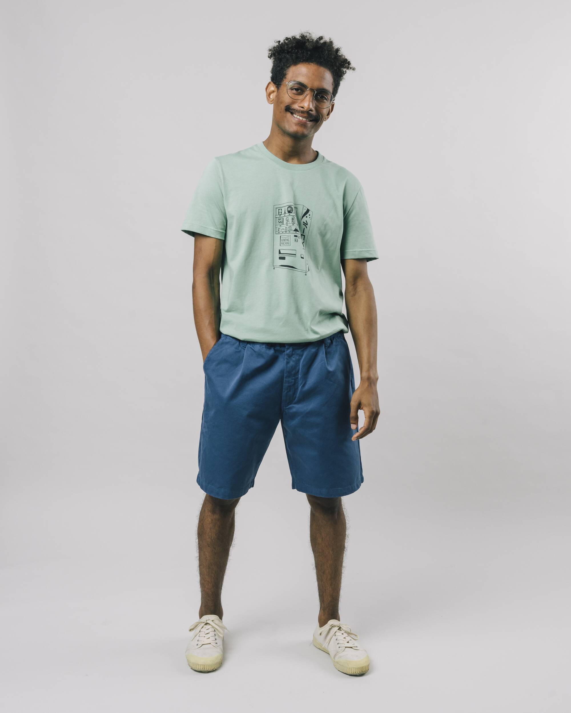 Hellgrünes, bedrucktes T-Shirt Break aus 100% Bio-Baumwolle von Brava Fabrics