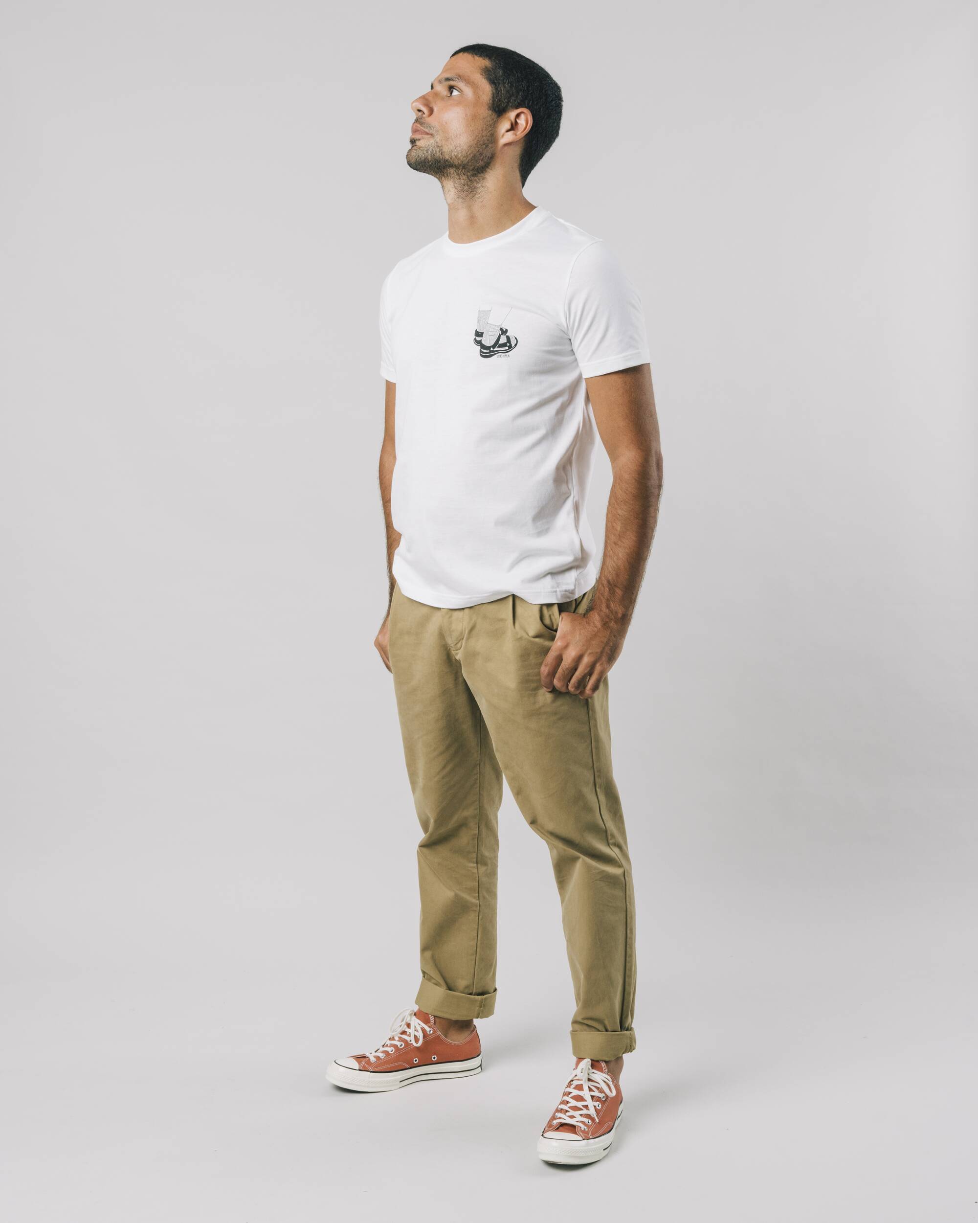 White T-shirt Socks Appeal made of 100% organic cotton from Brava Fabrics