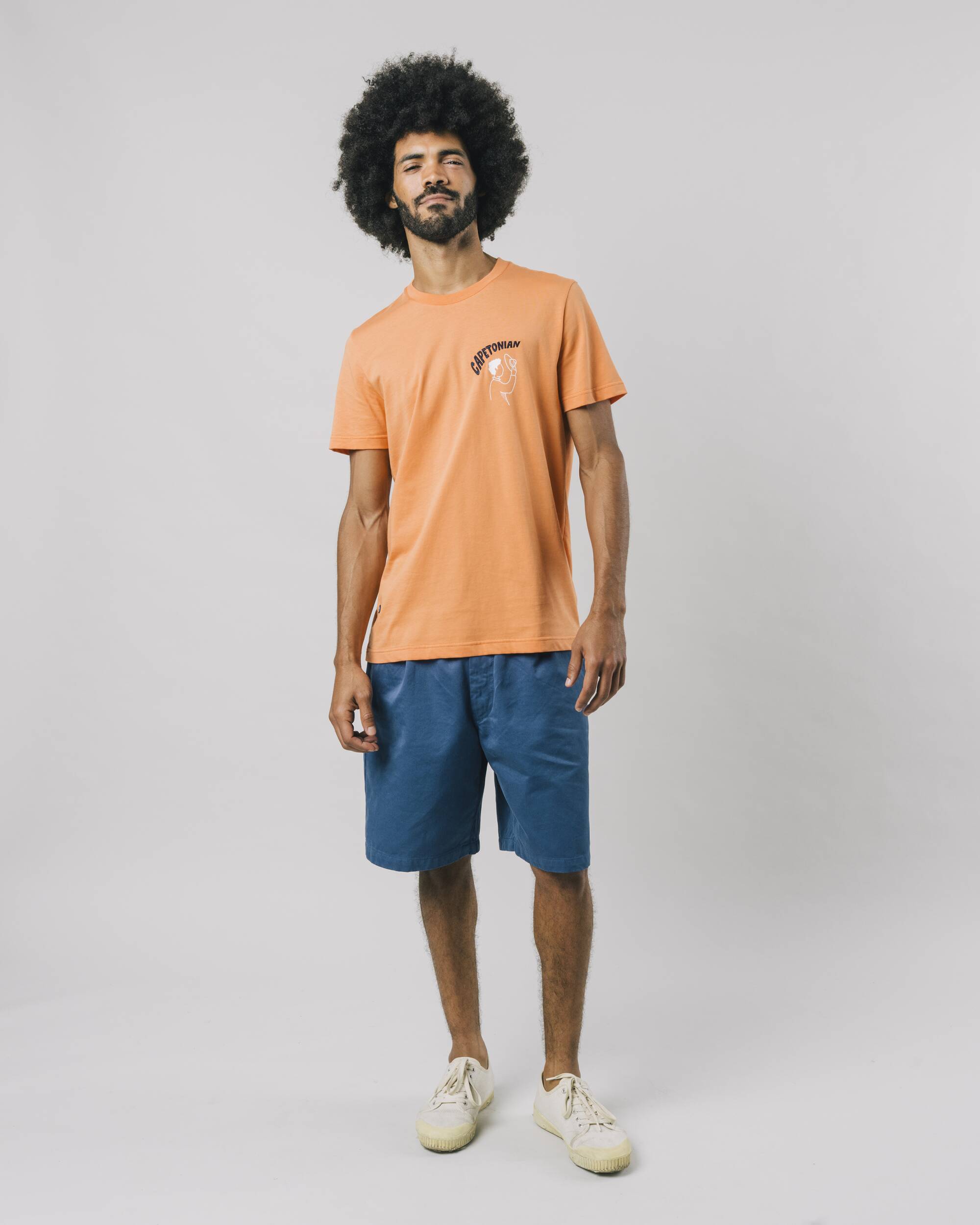 T-Shirt "Capetonian" in orange aus 100% Bio - Baumwolle von Brava Fabrics