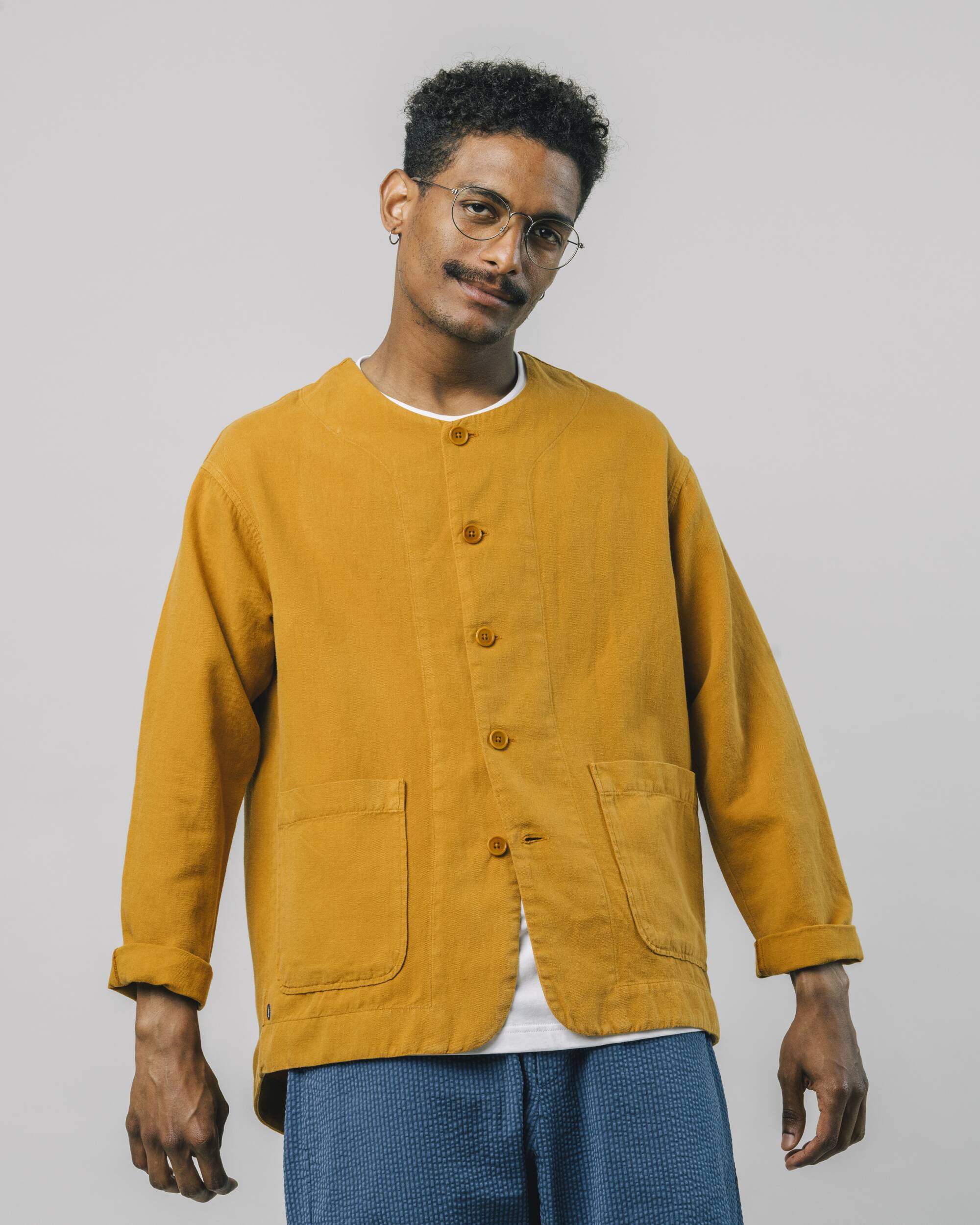 Jacke Inka Gold aus 100% Bio - Baumwolle und Leinen von Brava Fabrics