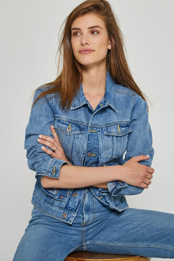 Jeans - Jacke Chelsea Vintage in blau aus 100% Bio - Baumwolle von Kuyichi