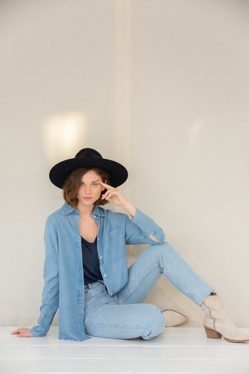 Bluse Mia im Jeans-Look aus Tencel von Kuyichi