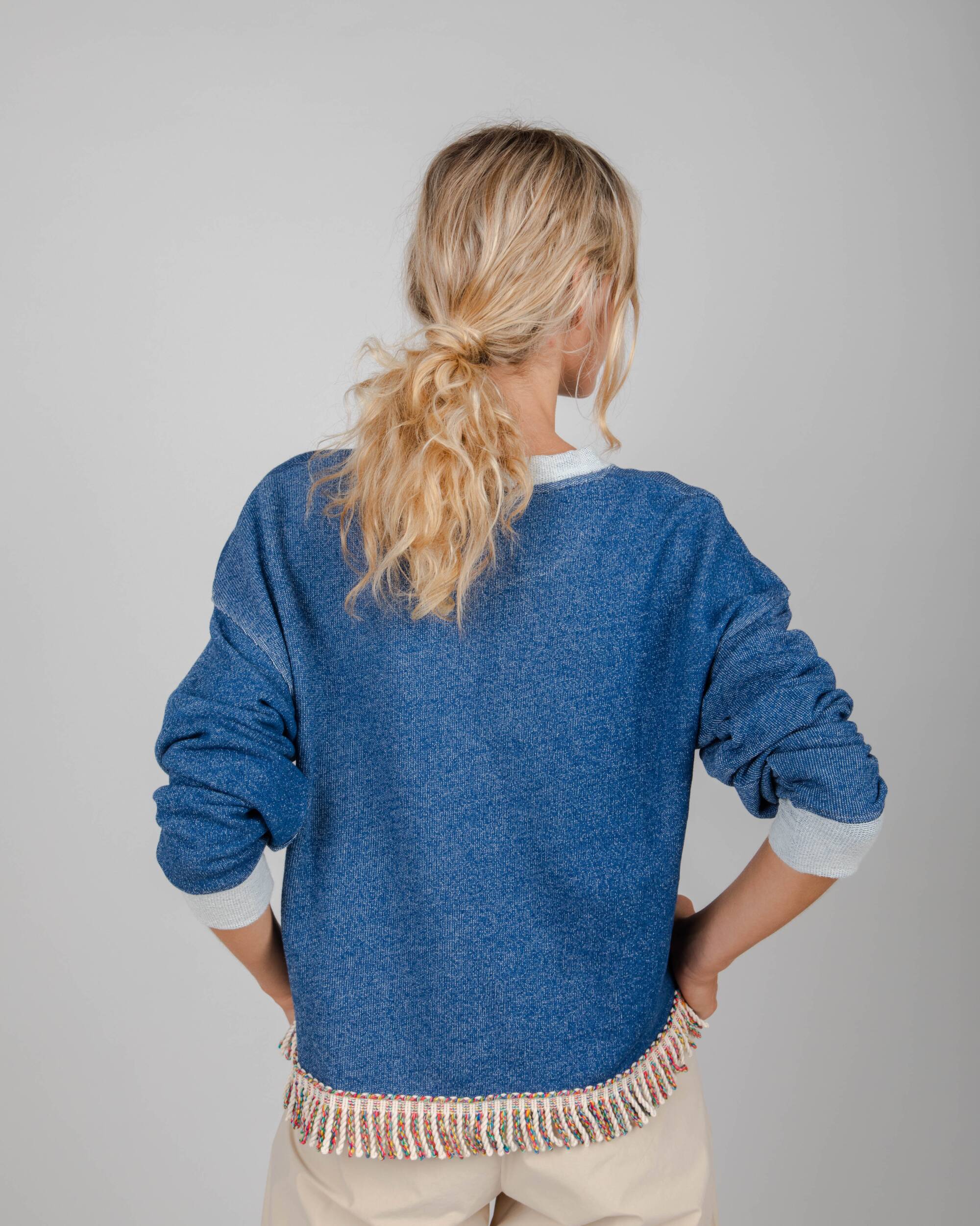 Blauer Pullover aus Baumwolle von Brava Fabrics